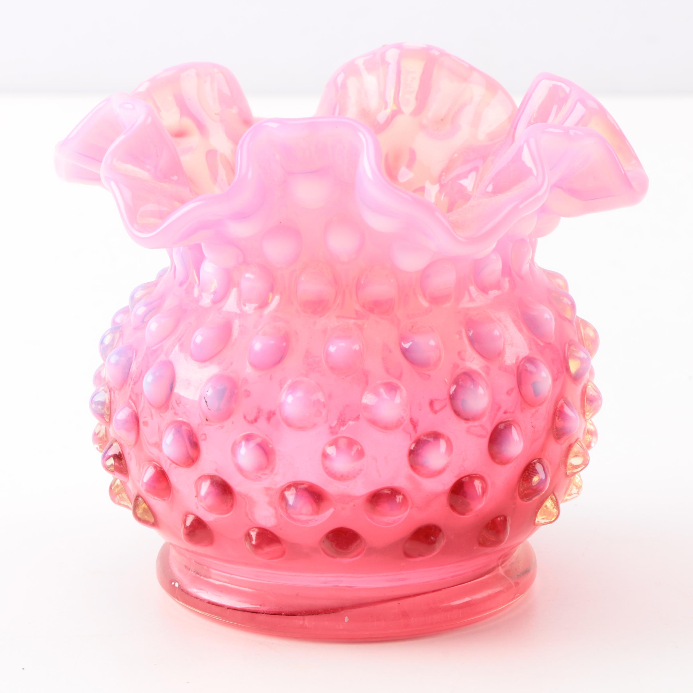 Vintage Fenton Glass Hobnail Decor