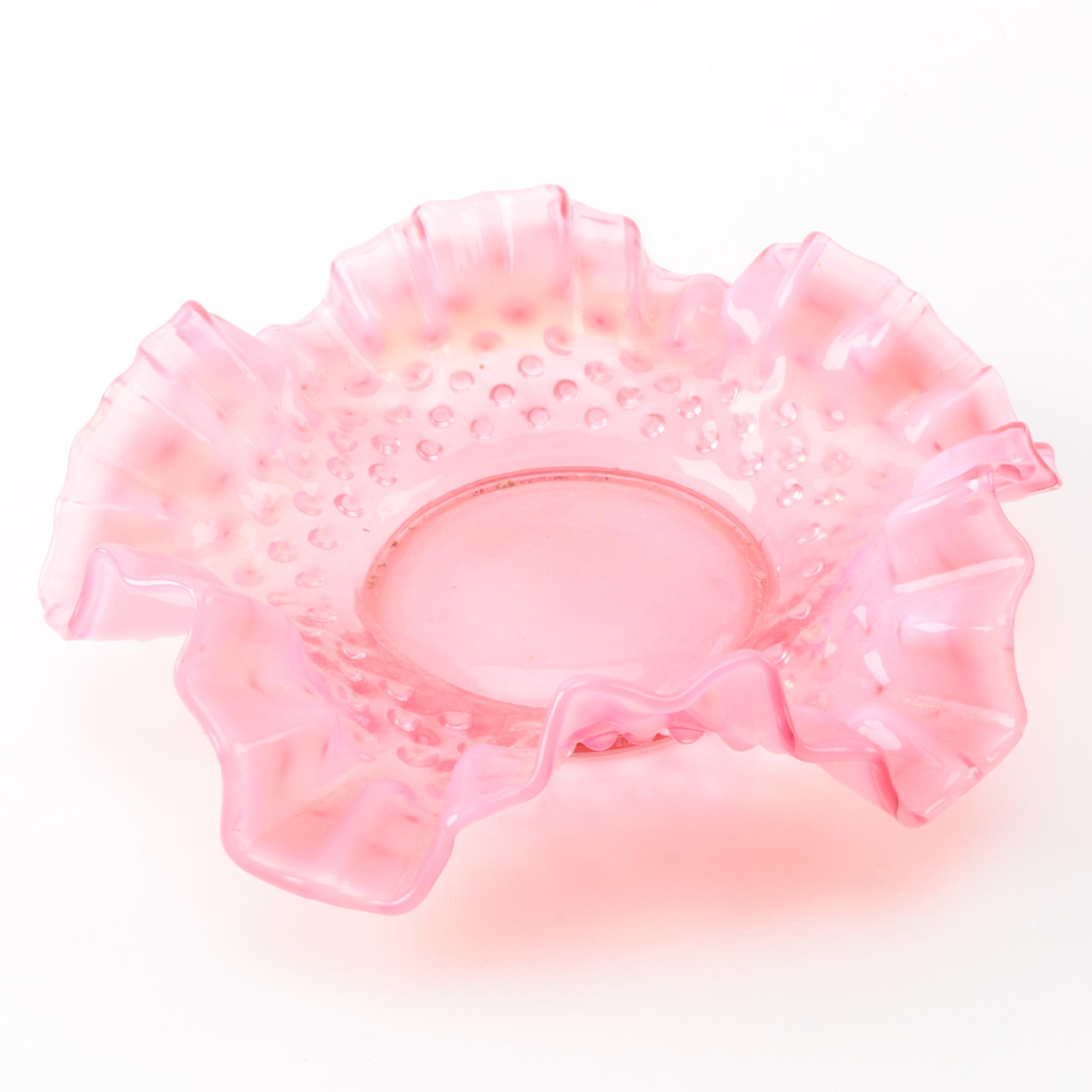 Vintage Fenton Glass Hobnail Decor