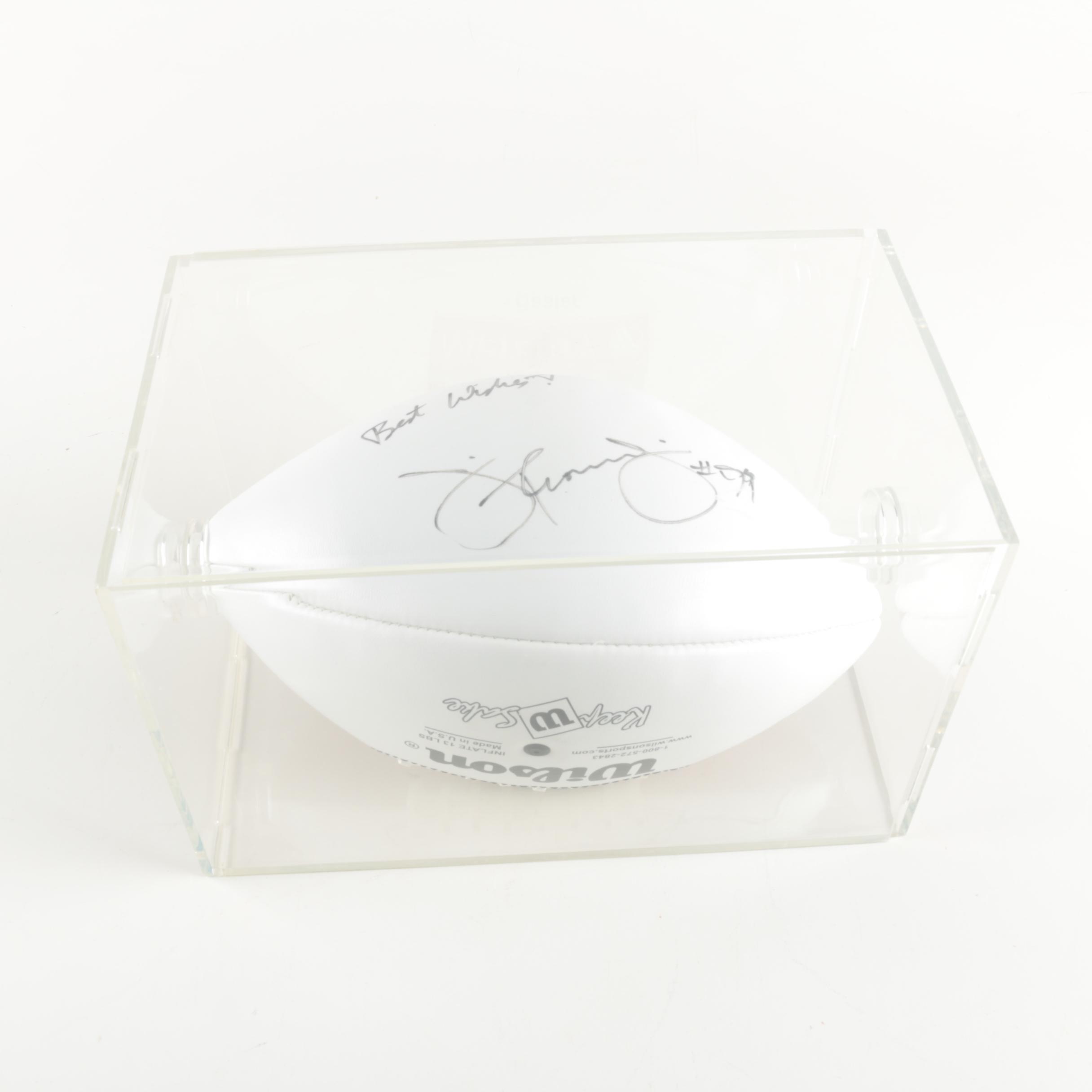 Jim Flanigan Signed Football