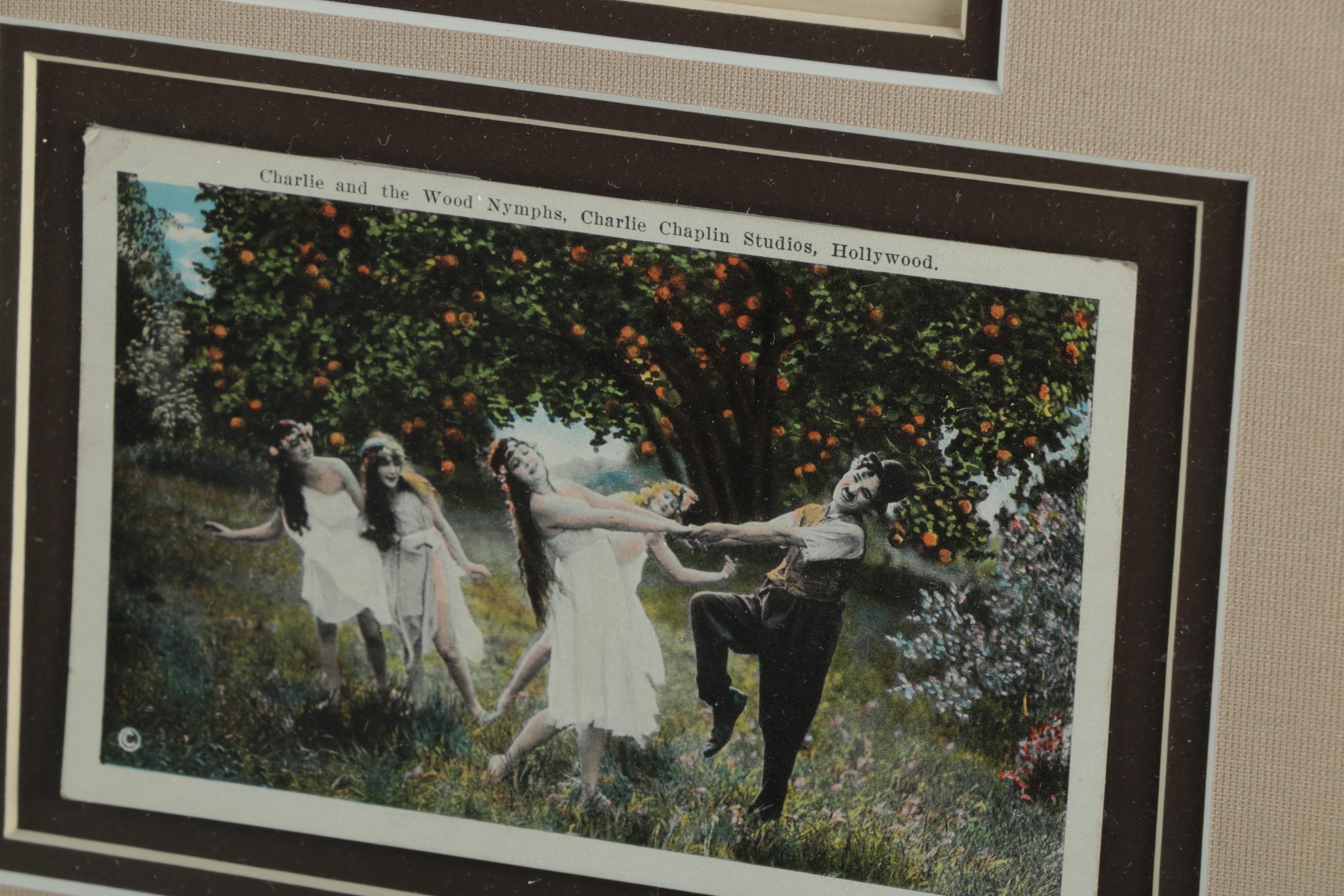 Charlie Chaplin Photographs With Stamped Signature