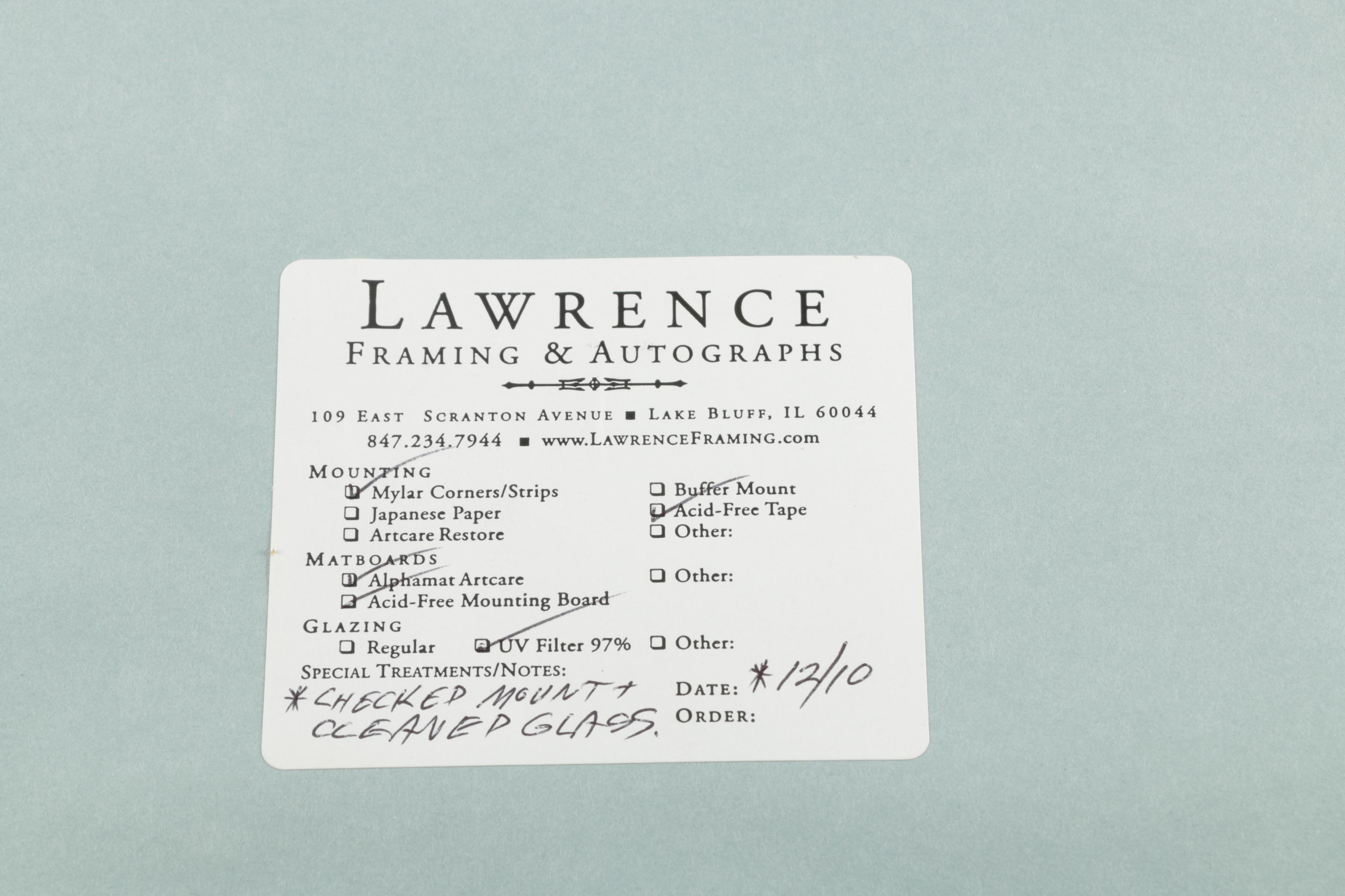 Charlie Chaplin Photographs With Stamped Signature