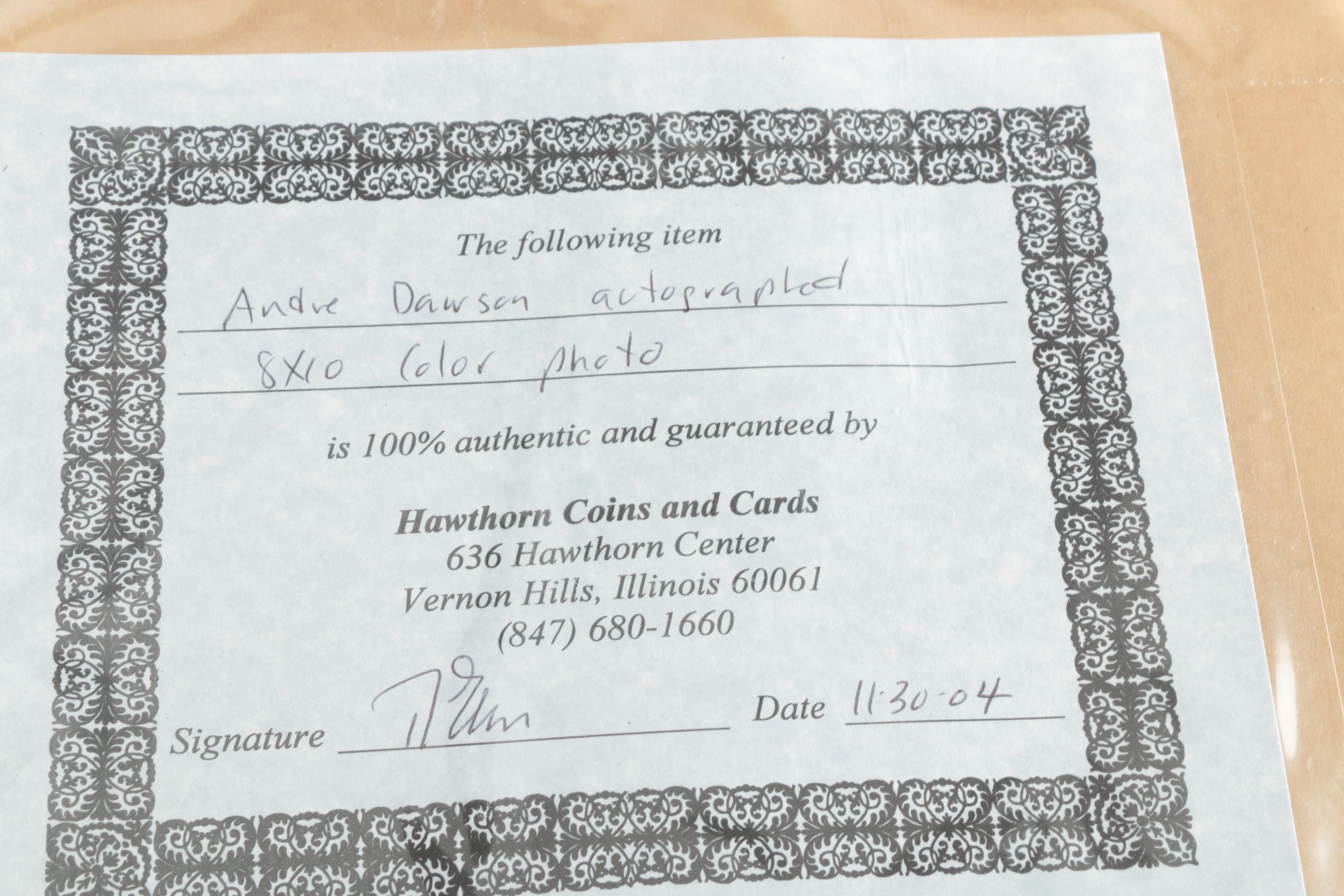 Andre Dawson Autographed Photograph