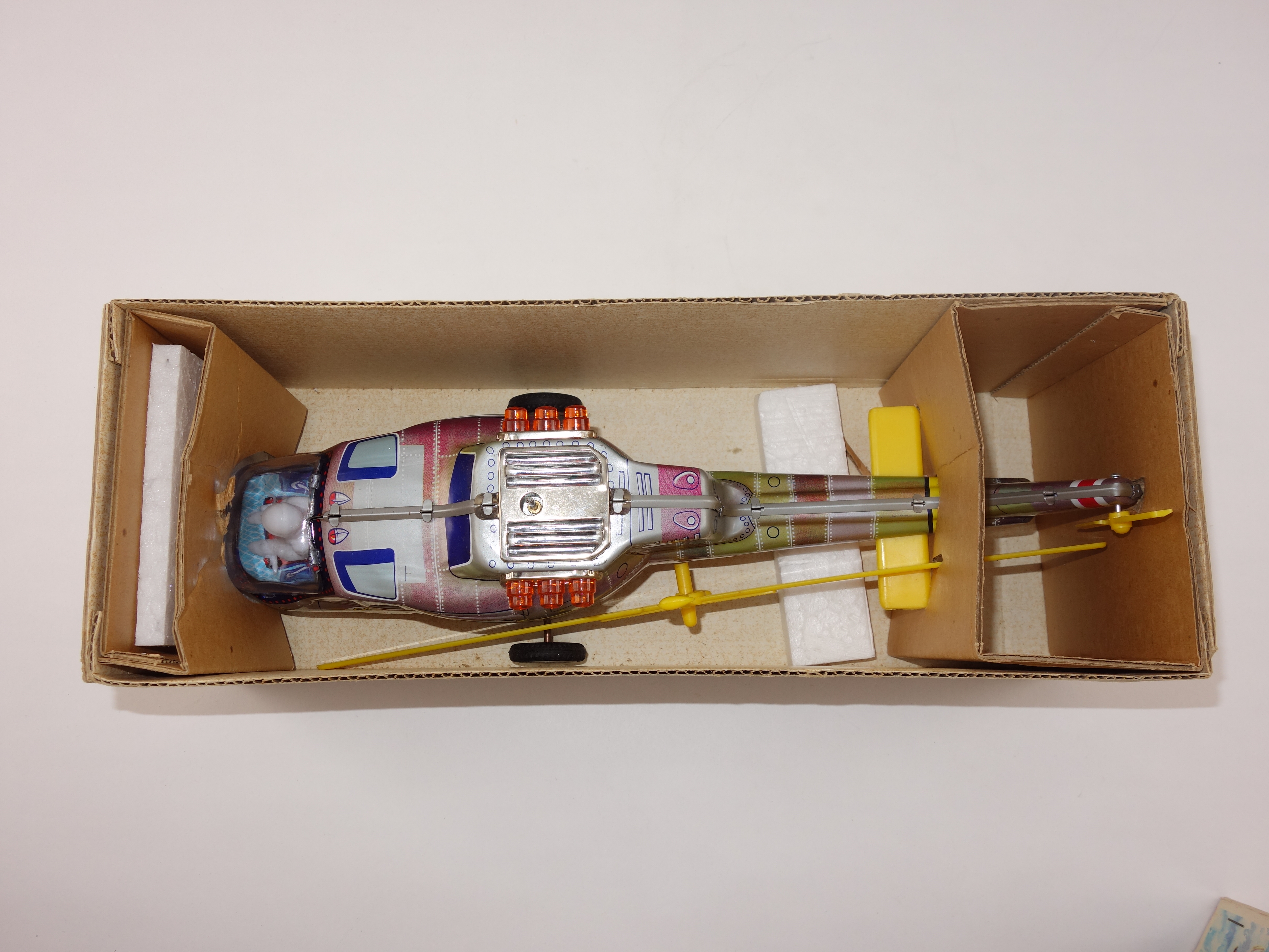 1970s Traffic Control Helicopter Battery Operated Toy