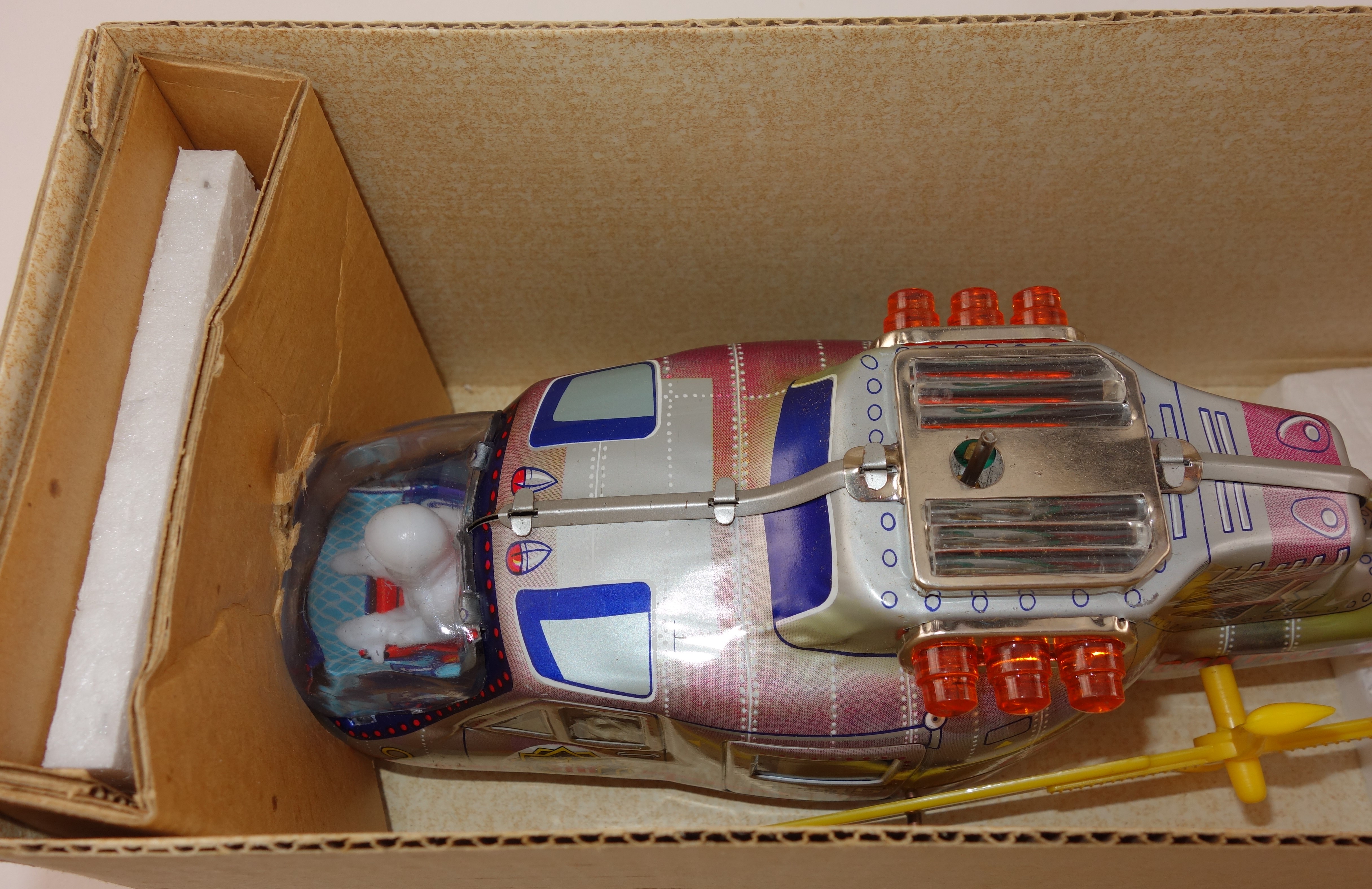 1970s Traffic Control Helicopter Battery Operated Toy