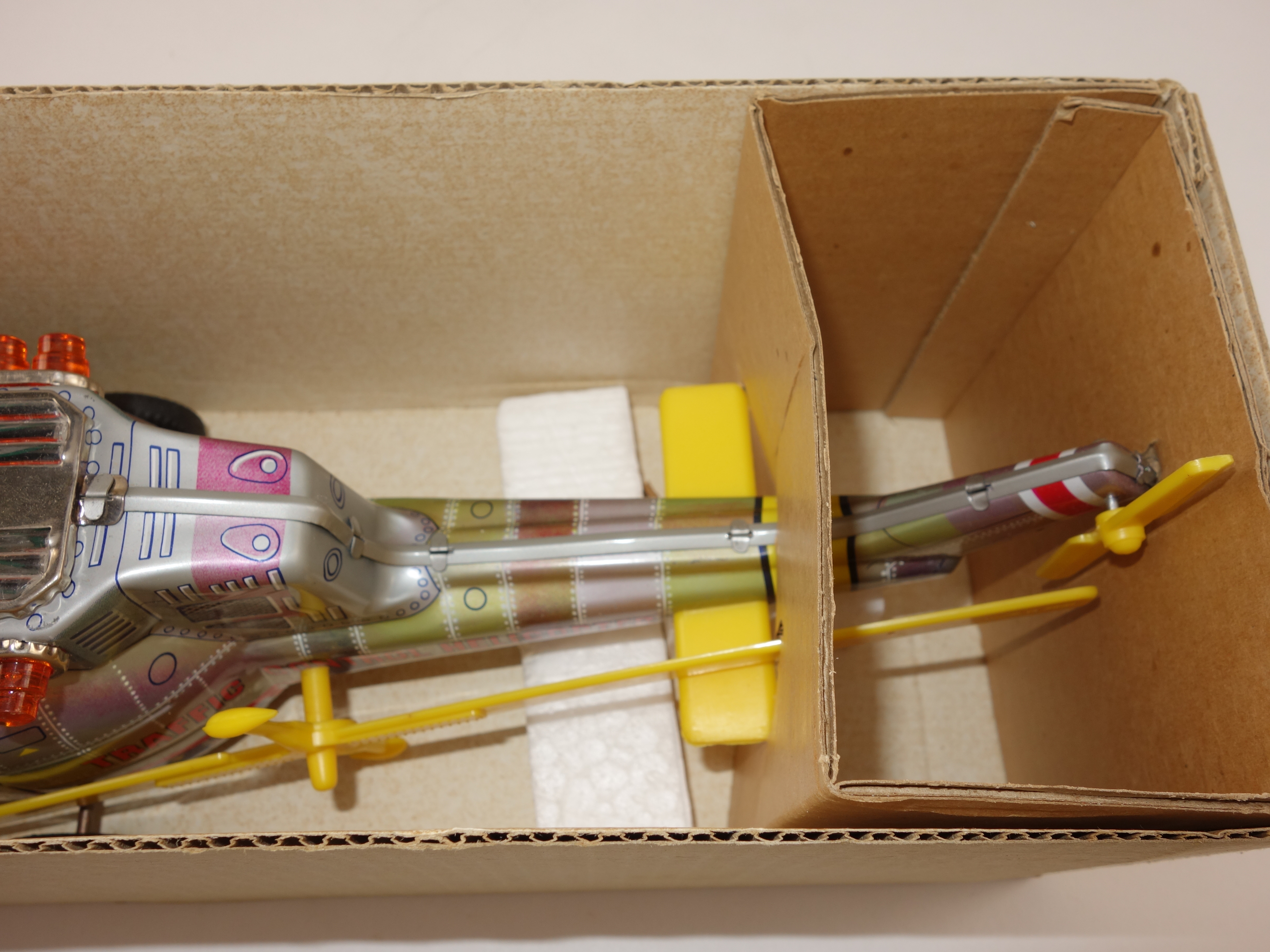 1970s Traffic Control Helicopter Battery Operated Toy