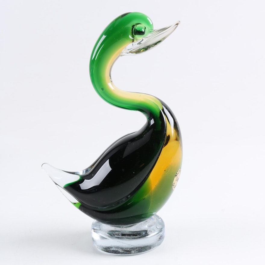 Murano Blown Glass Duck