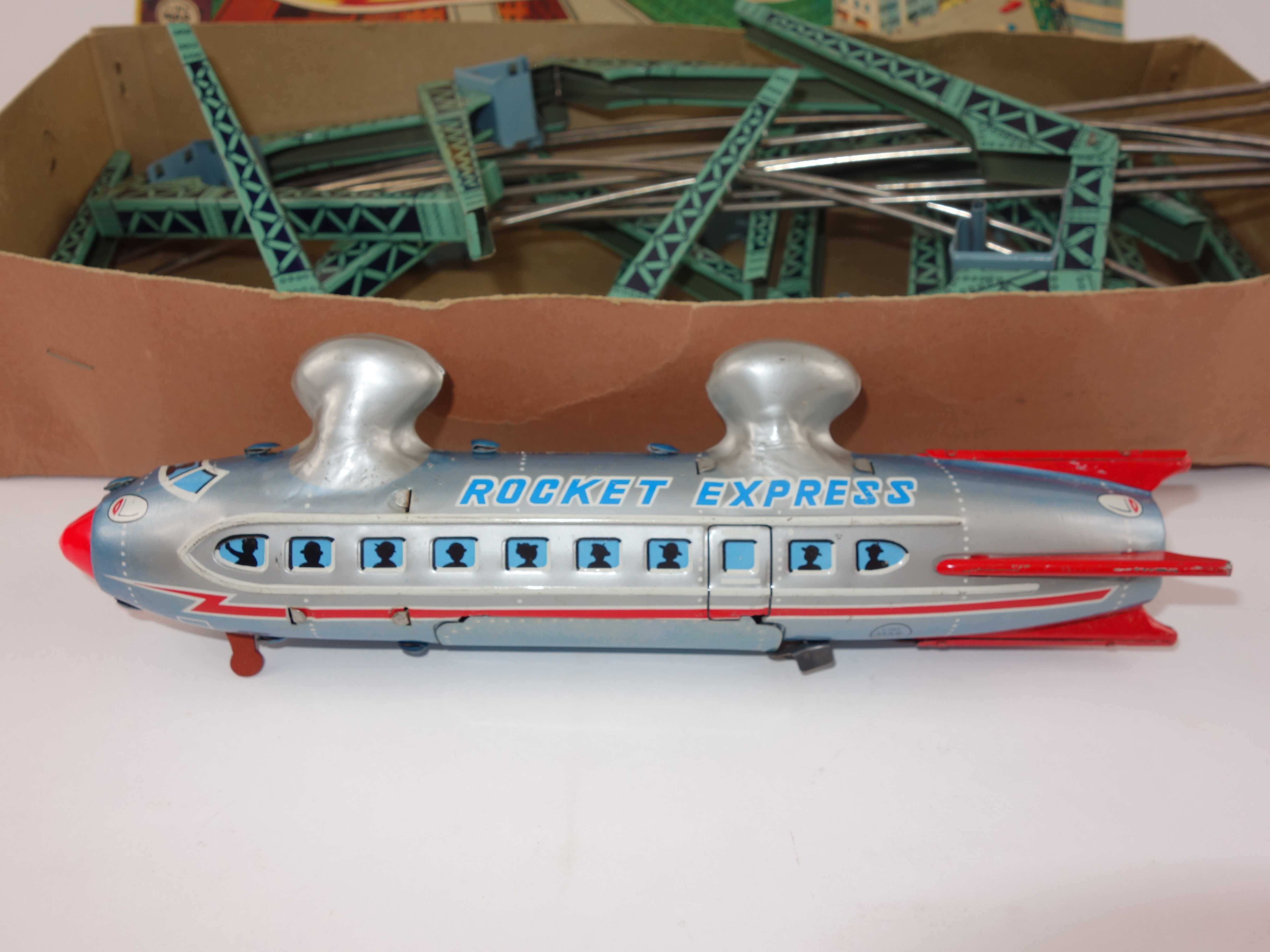 1950s Linemar Toys Battery Operated "Rocket Ship Express" Monorail