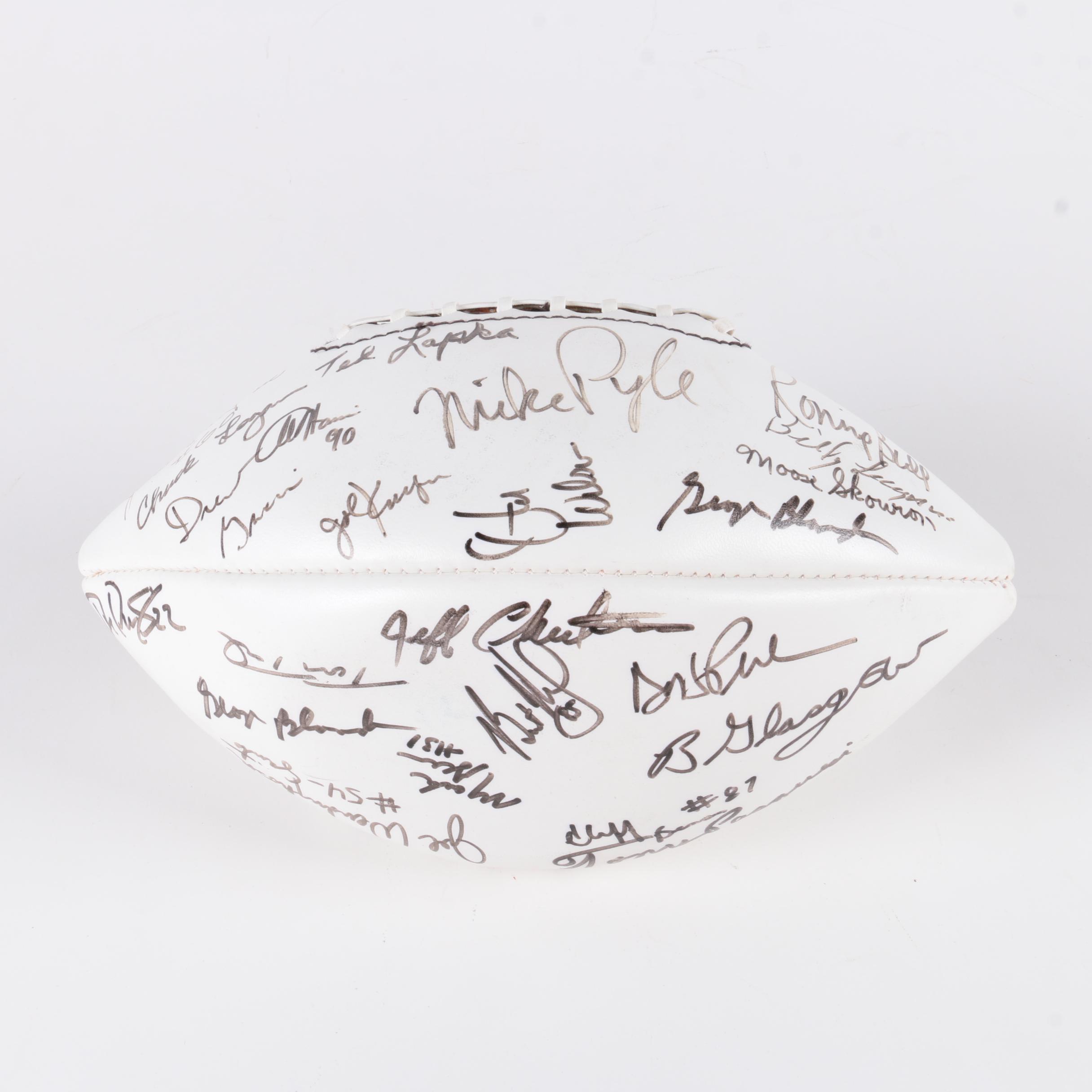 Signed Football by Former NFL and College Football Players