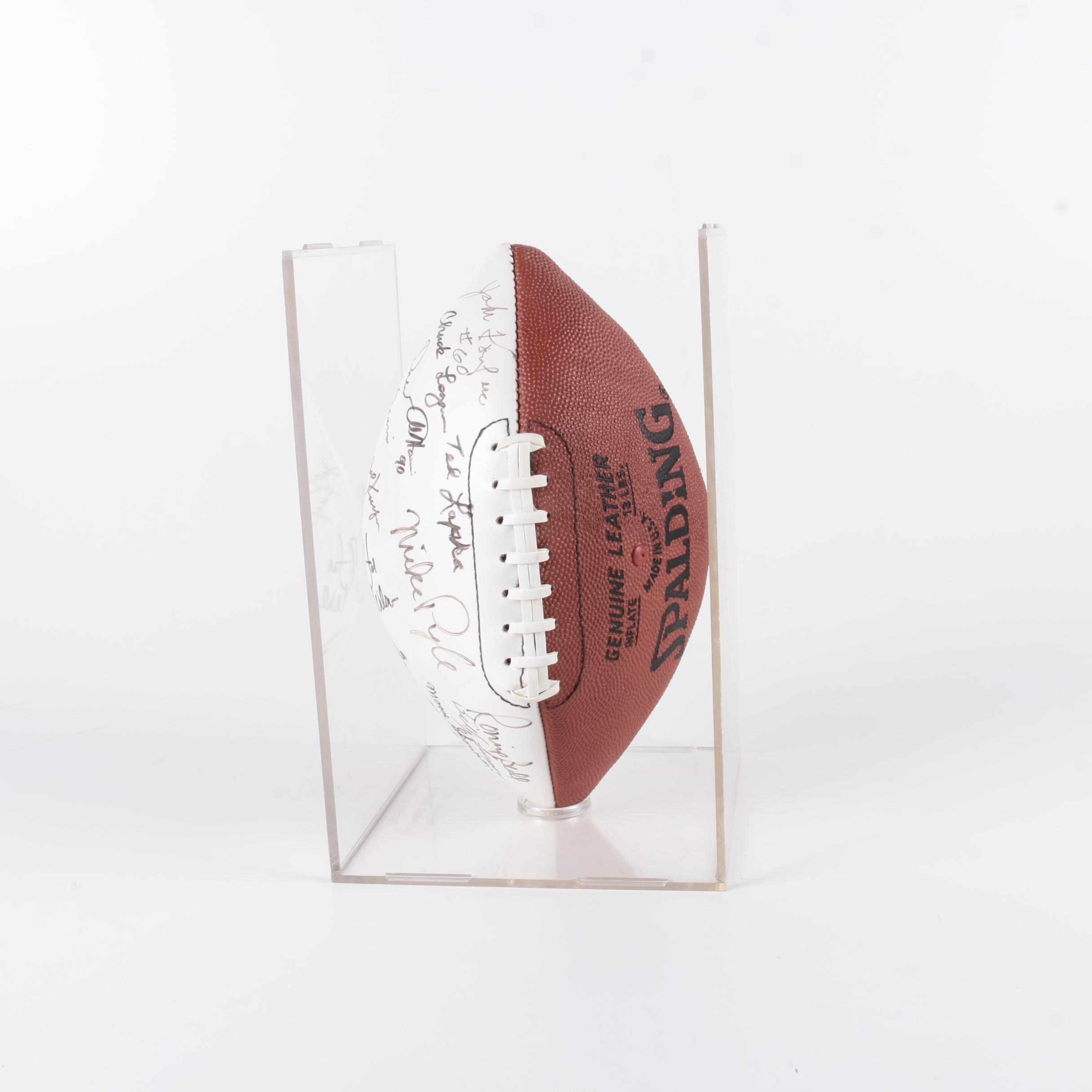 Signed Football by Former NFL and College Football Players