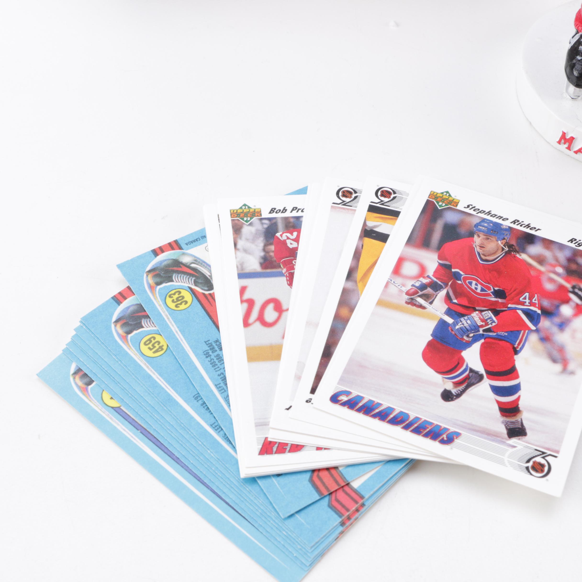 Collection of Hockey Cards and Bobble Head