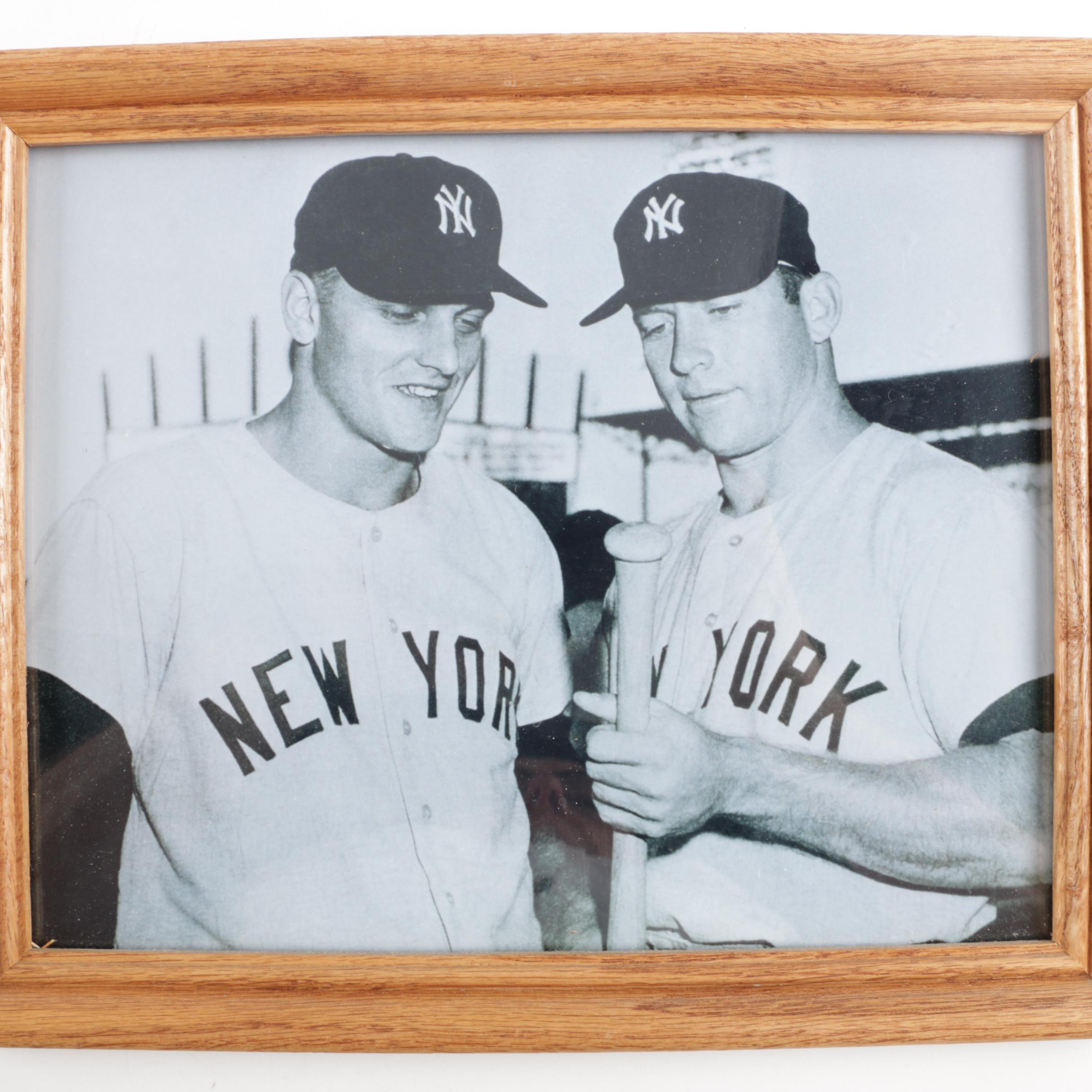 Framed Photographs Featuring Professional Sports Players and Stadiums
