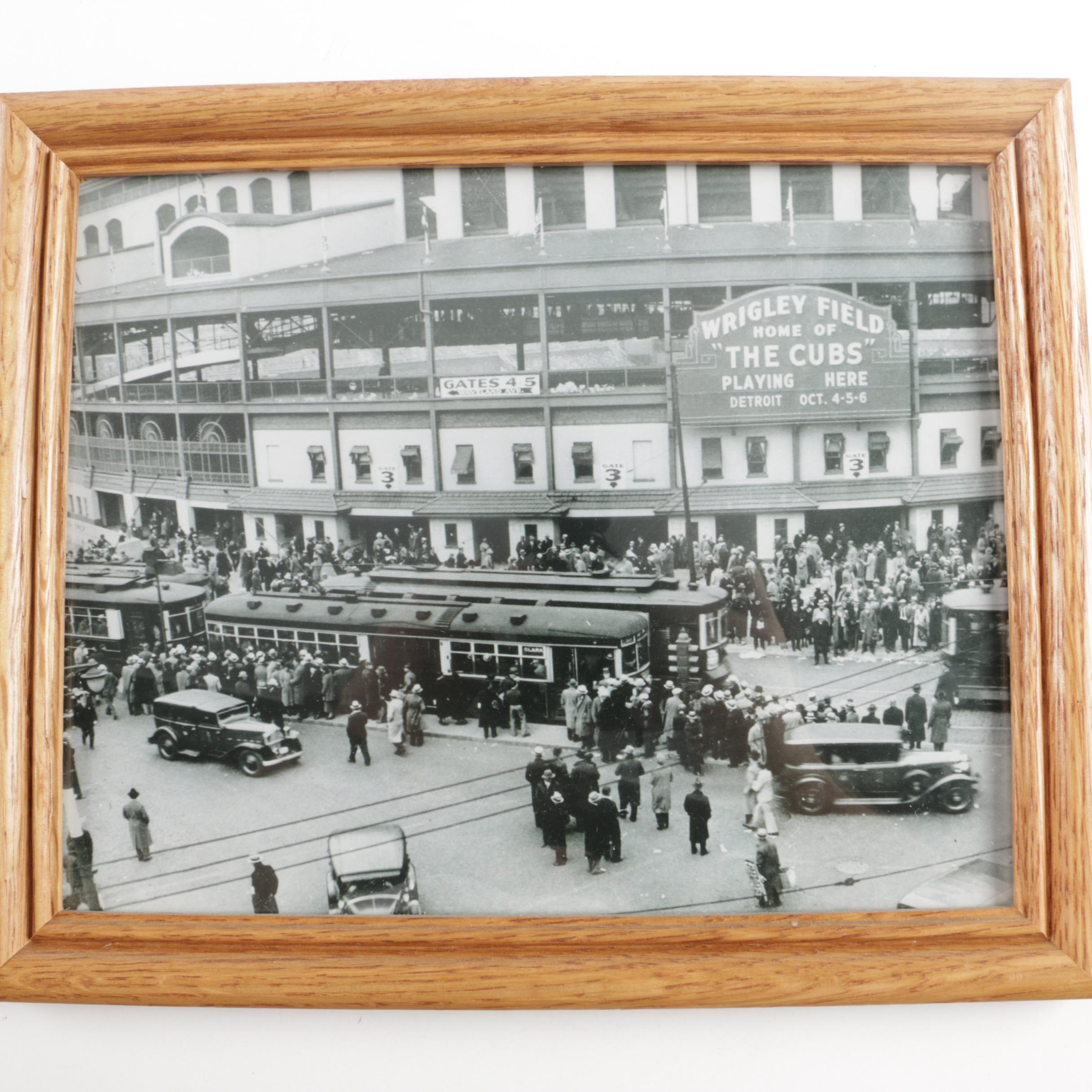 Framed Photographs Featuring Professional Sports Players and Stadiums