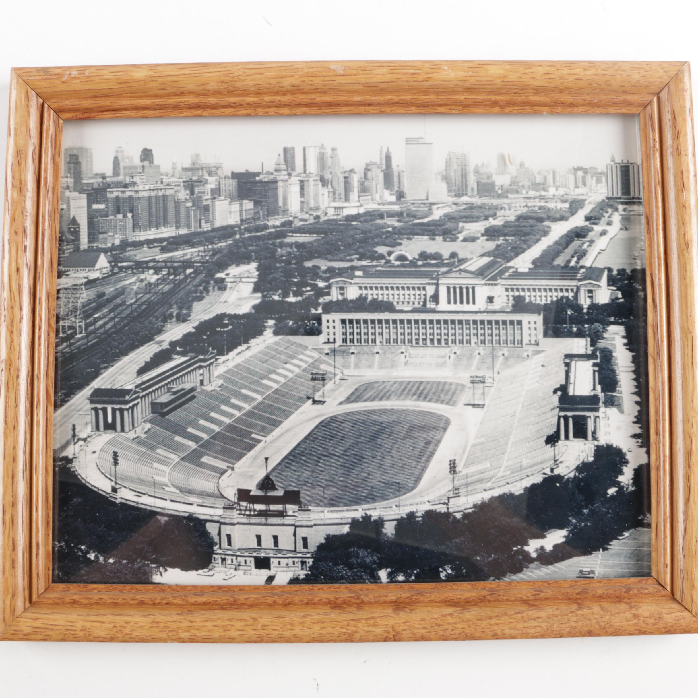 Framed Photographs Featuring Professional Sports Players and Stadiums