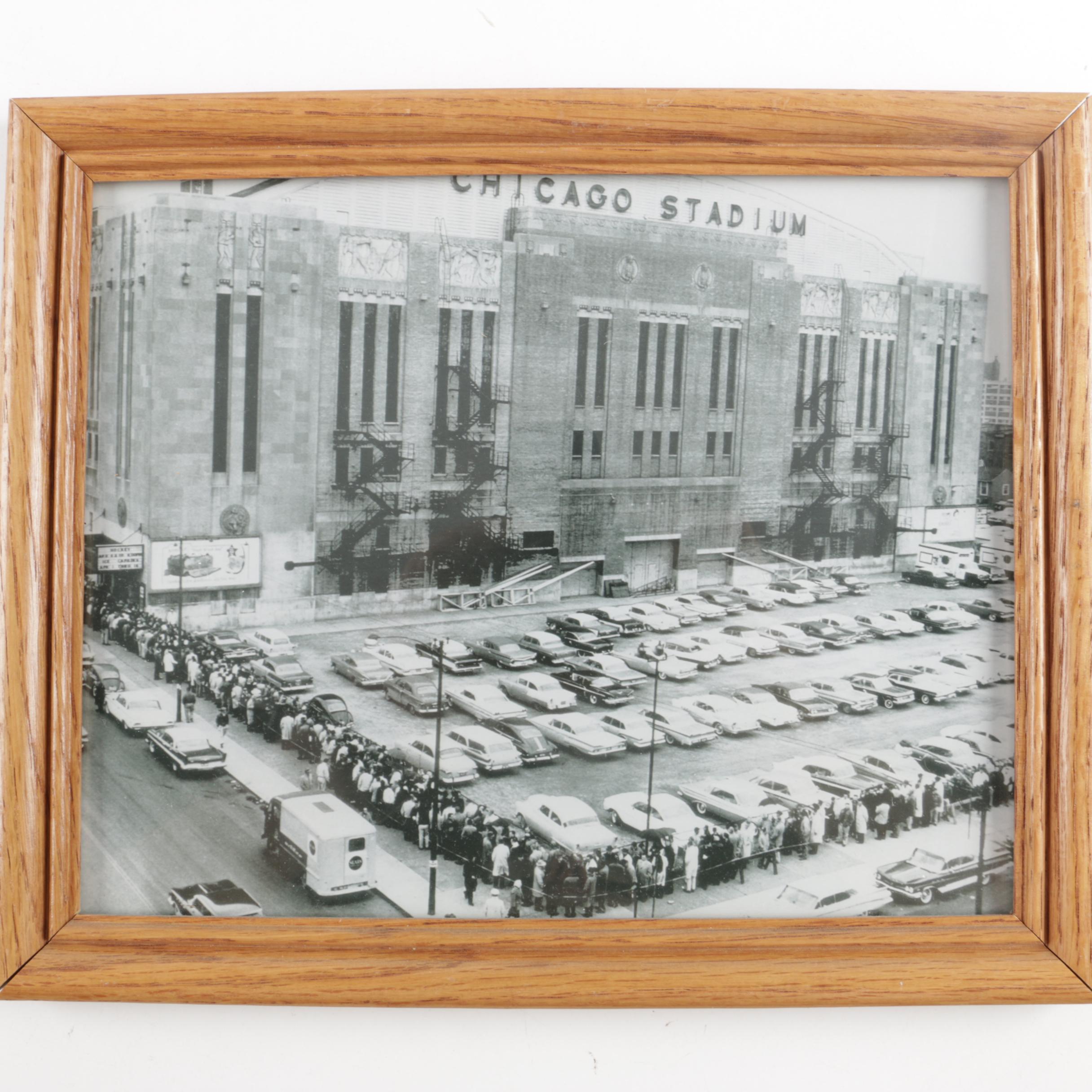 Framed Photographs Featuring Professional Sports Players and Stadiums