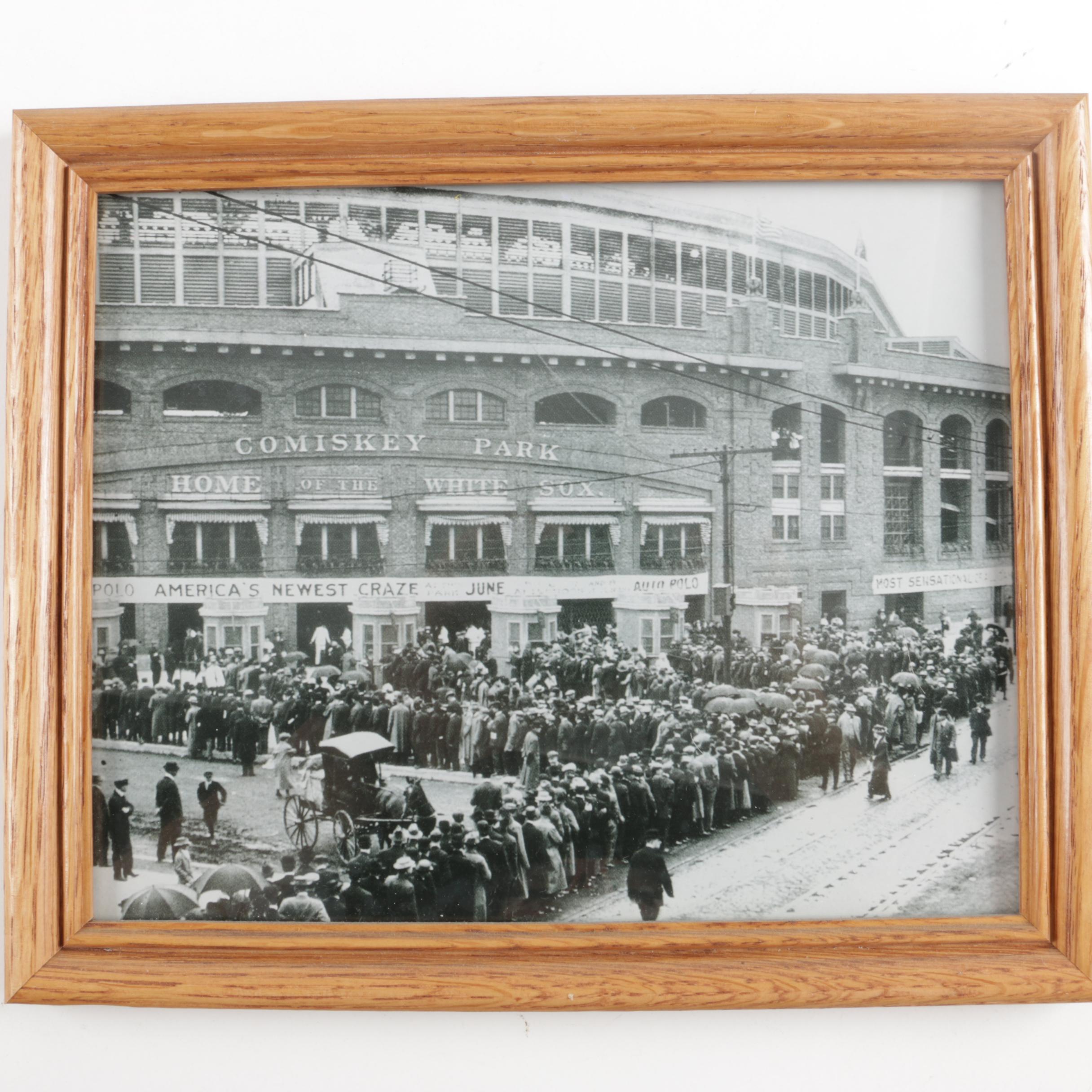 Framed Photographs Featuring Professional Sports Players and Stadiums