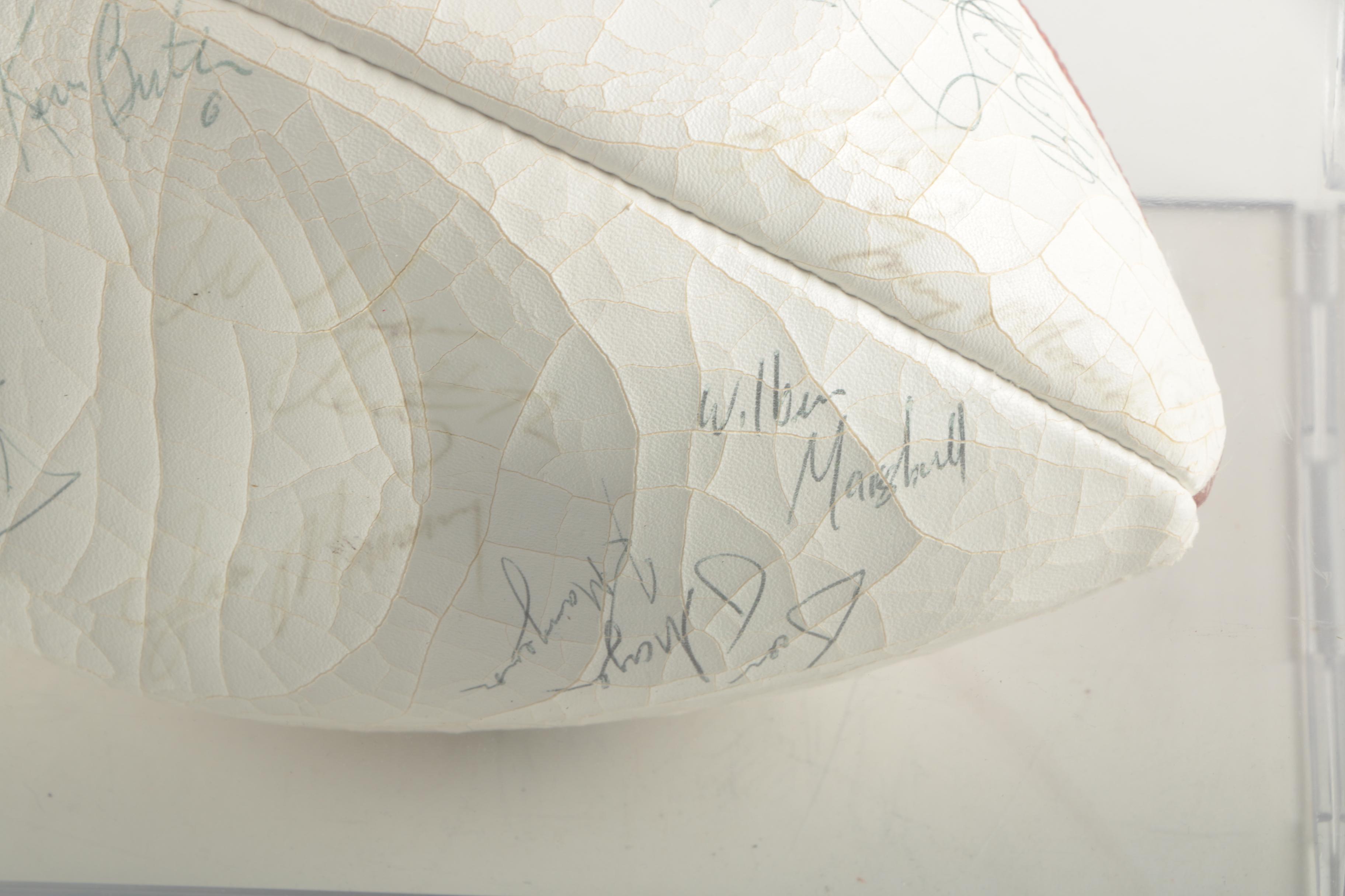 Signed Chicago Bears Football by Kevin Butler, Mike Singletary and More