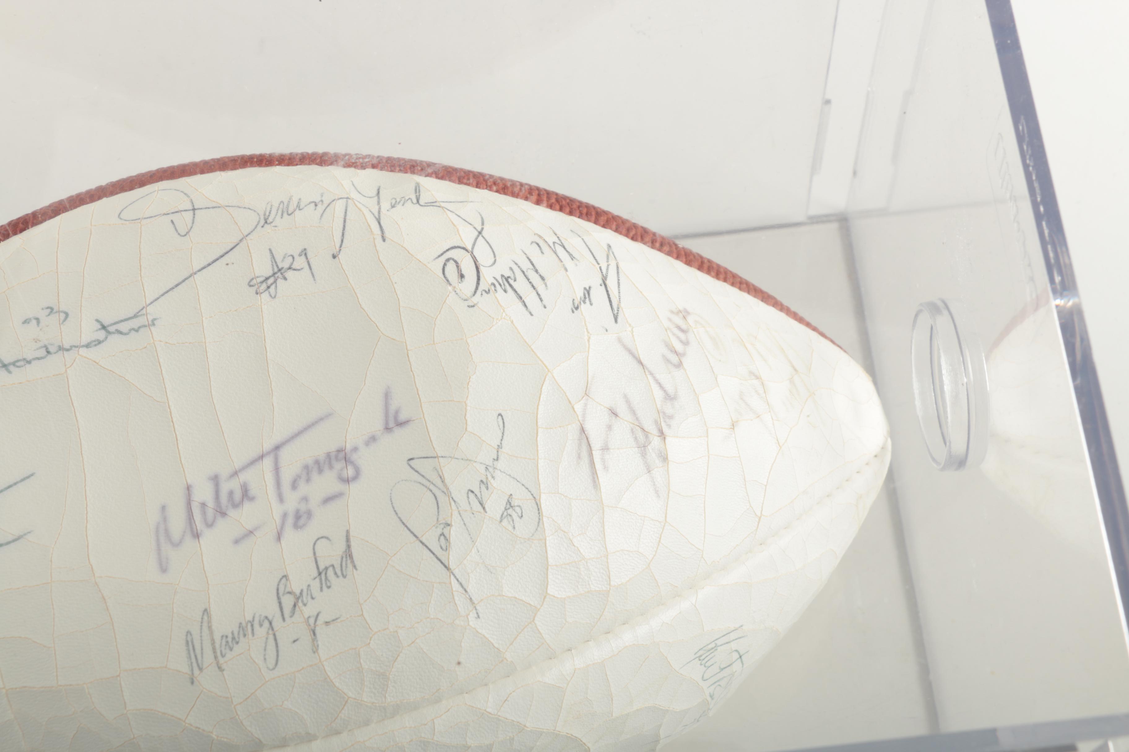 Signed Chicago Bears Football by Kevin Butler, Mike Singletary and More
