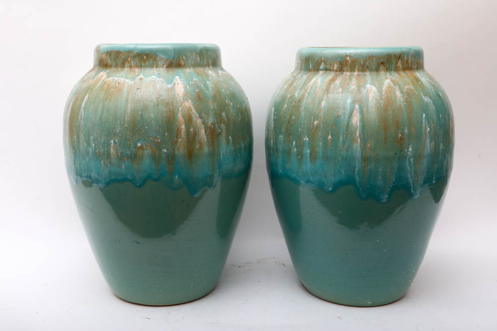 Pair of Large Ceramic Urns