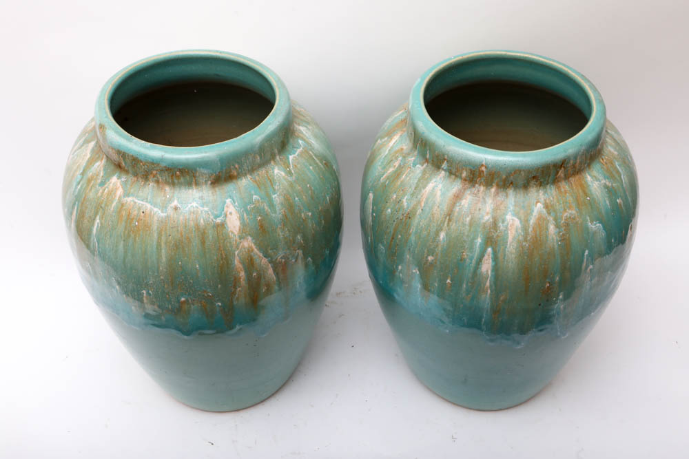 Pair of Large Ceramic Urns