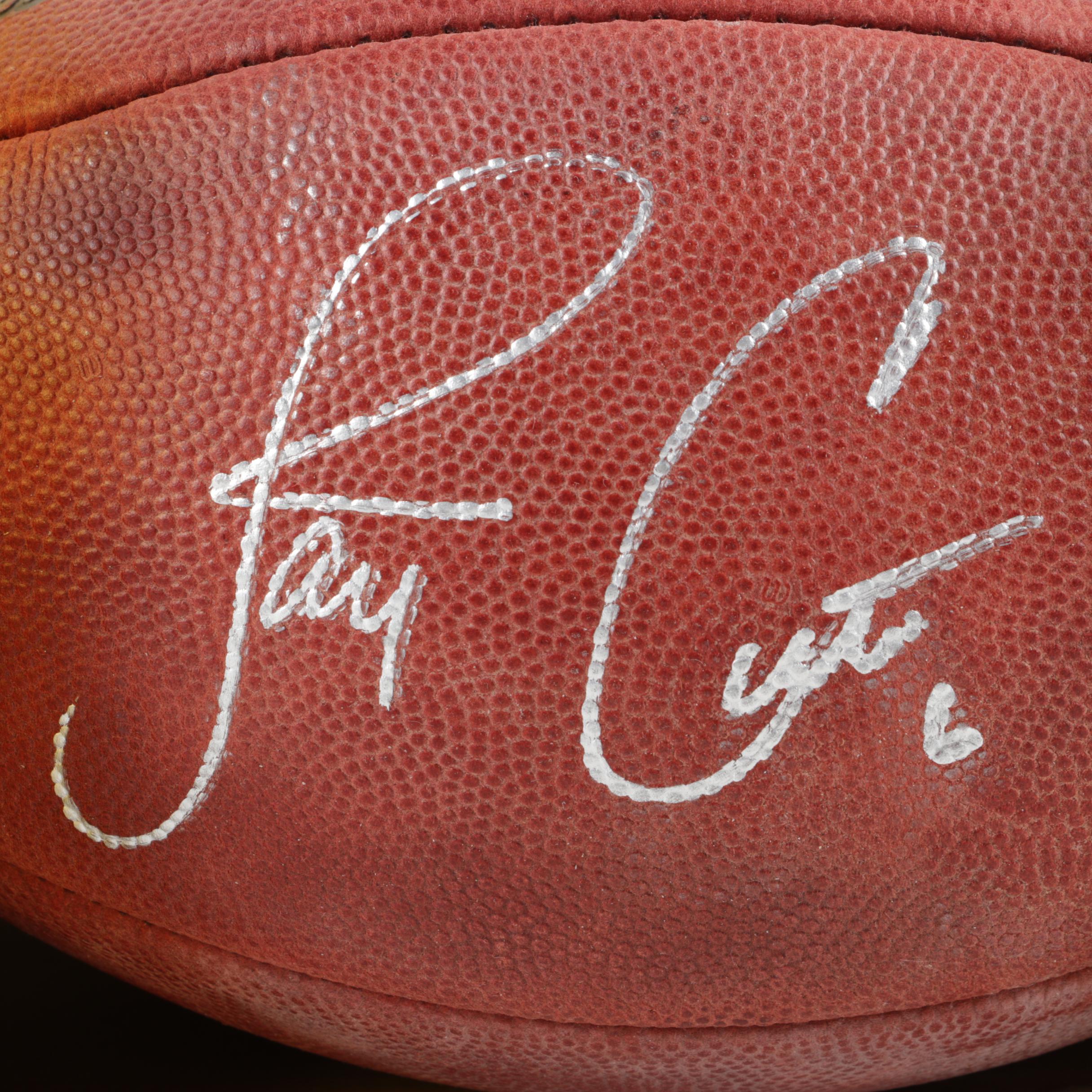 Jay Cutler Signed Football