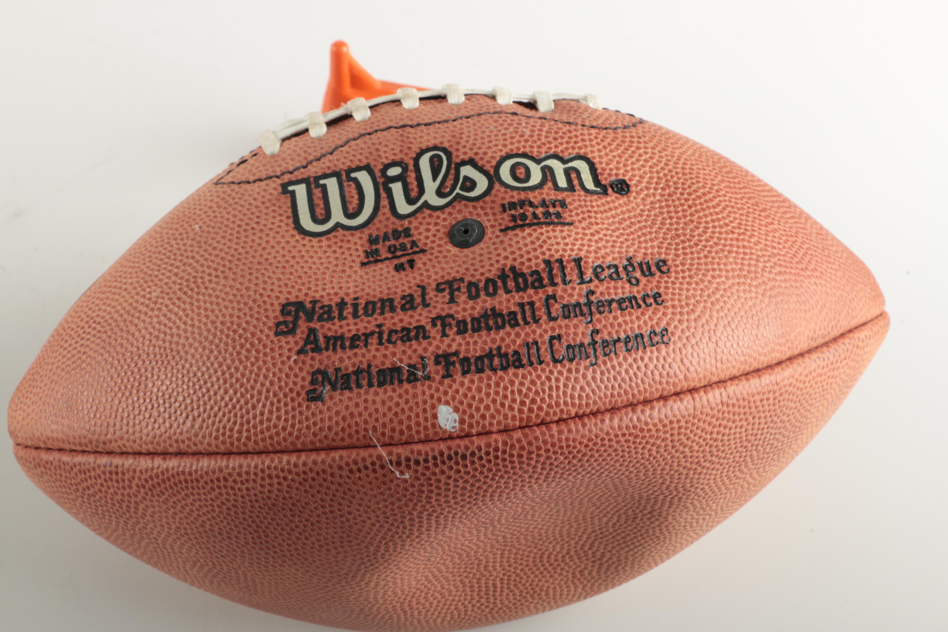 Mike Ditka Autographed Football with Stand