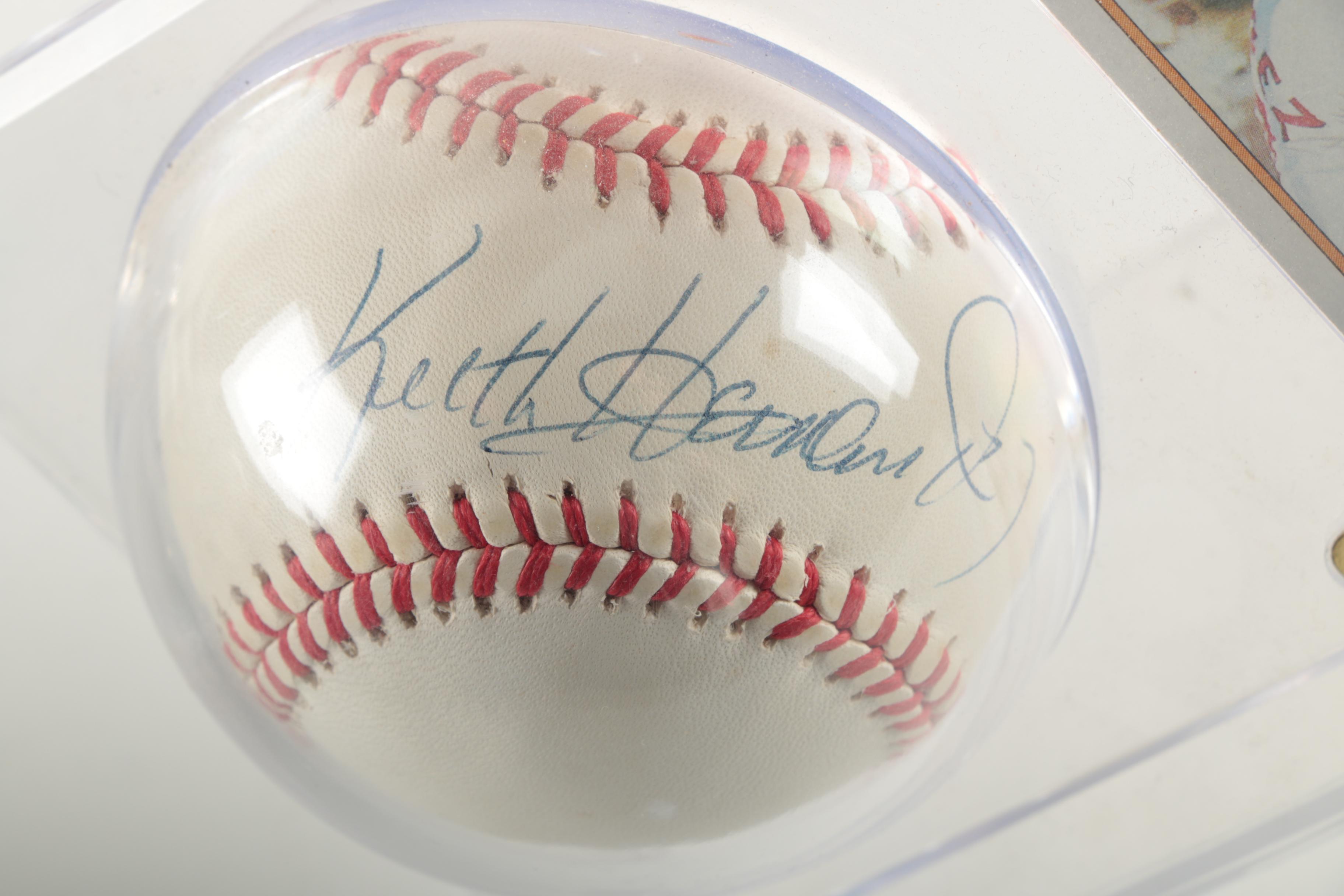 Keith Hernandez Signed Baseball with Topps Card