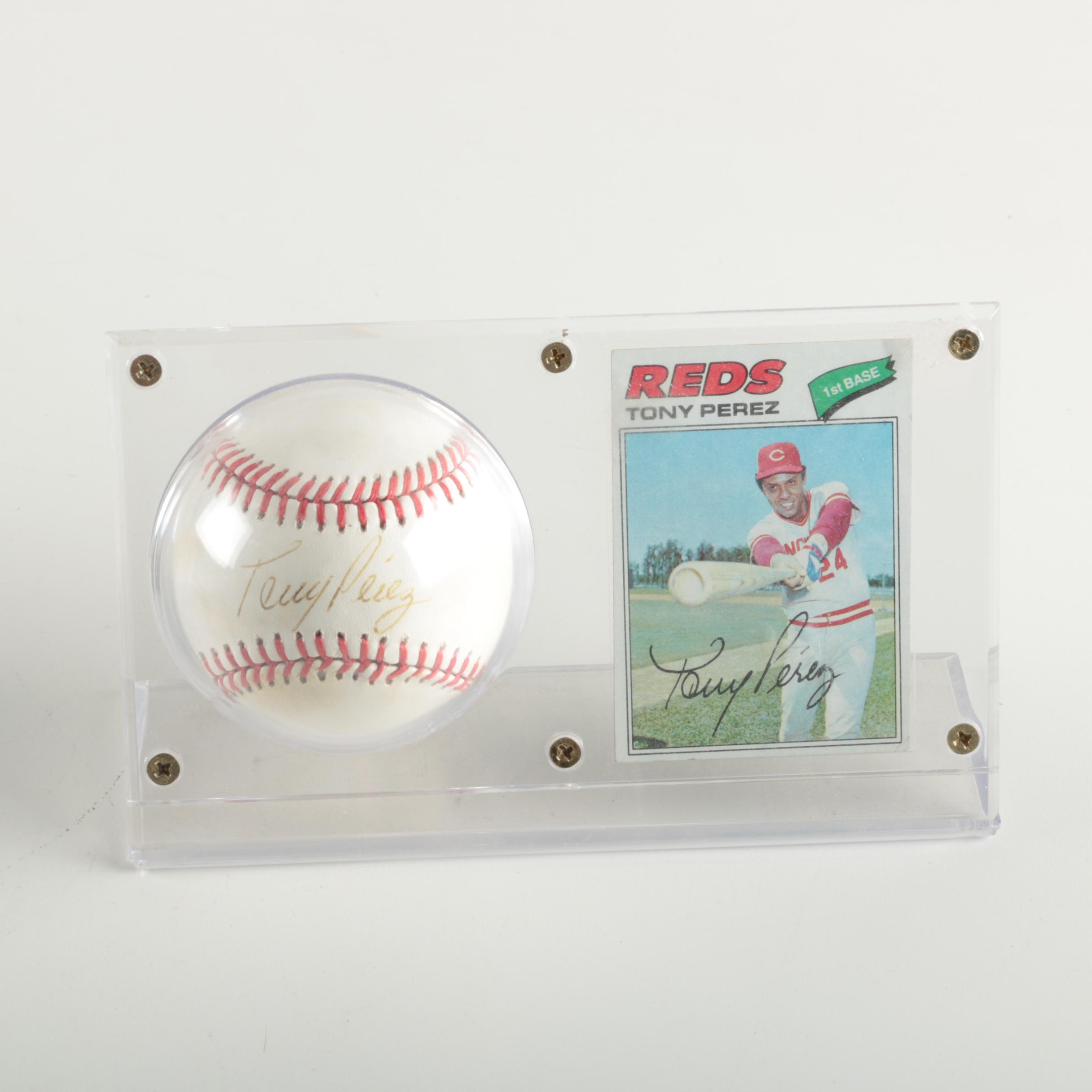 Signed Tony Perez Baseball