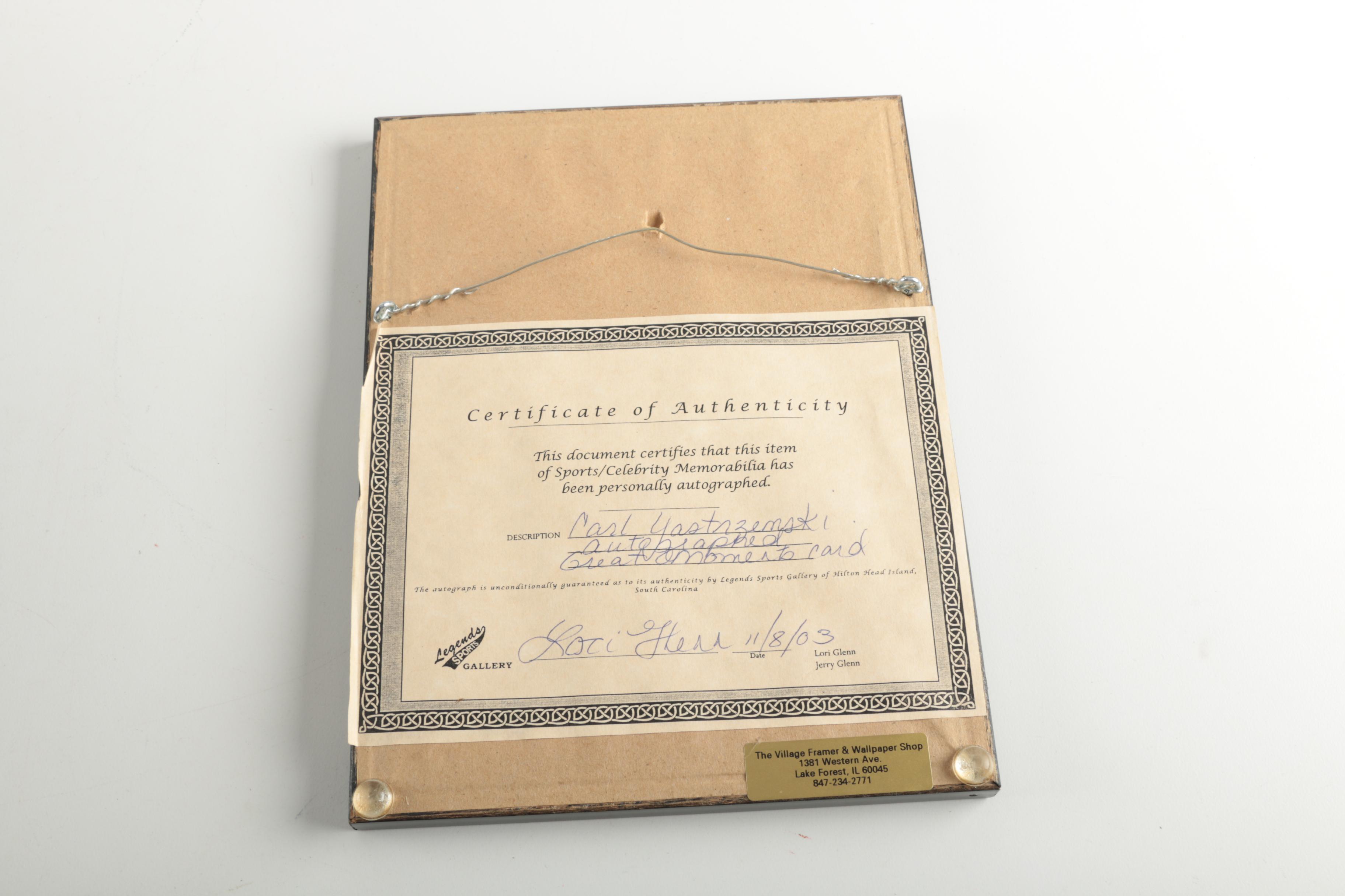 Carl Yastrzemski Signed Lithograph