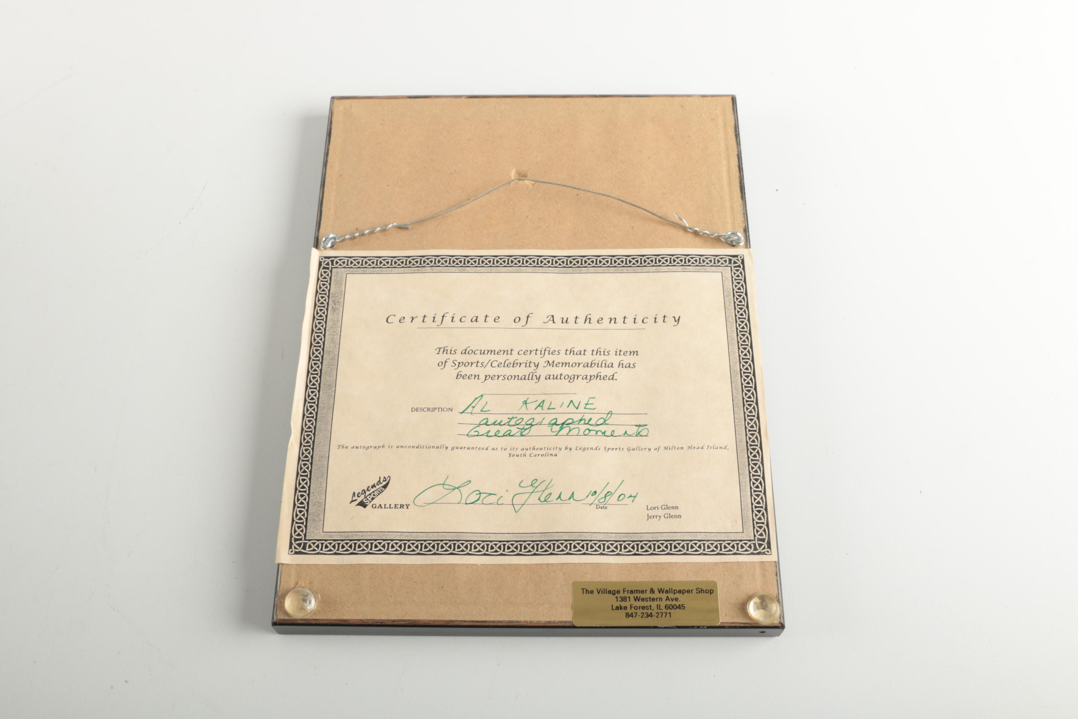 Al Kaline Signed Lithograph