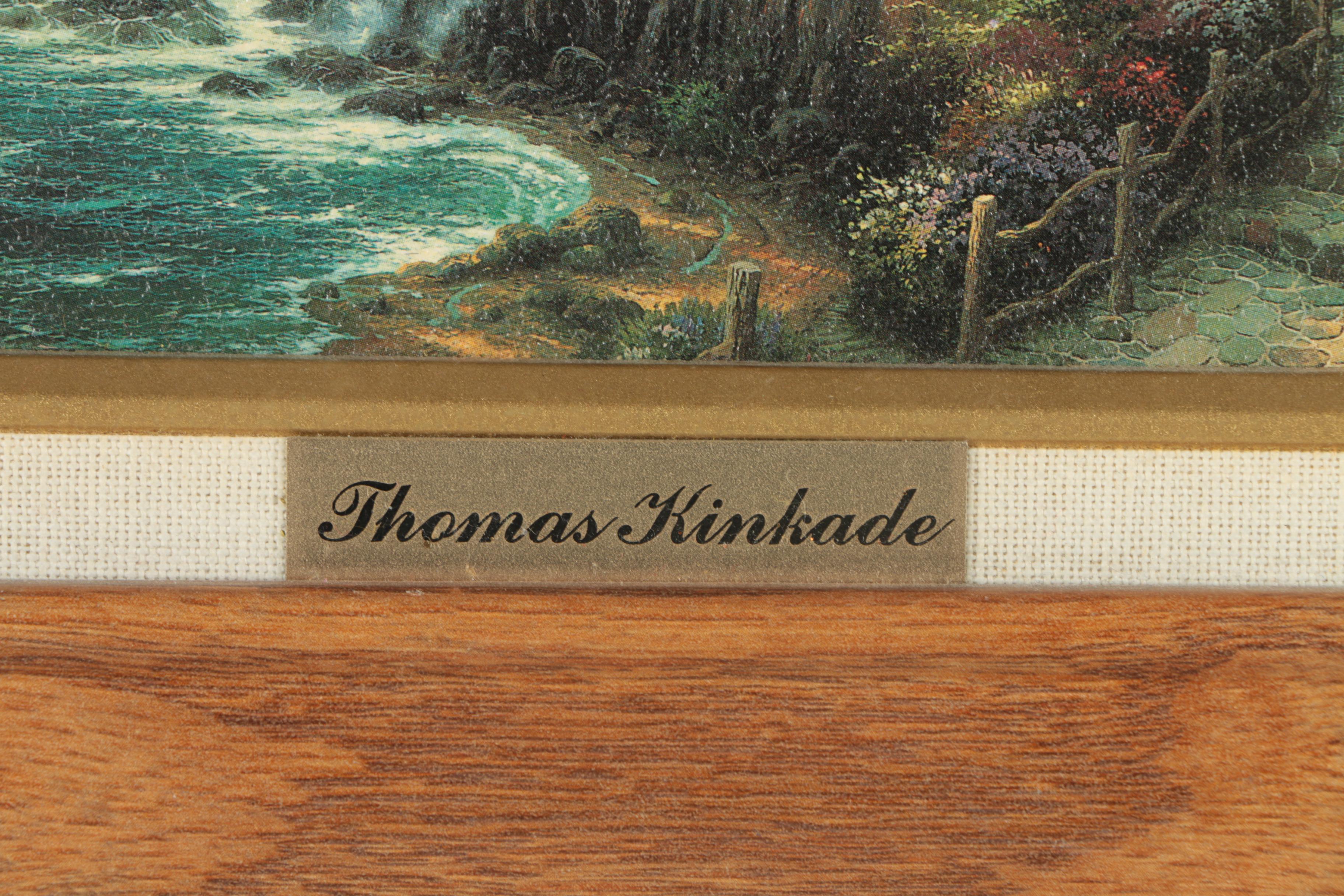 Offset Lithograph on Panel After Thomas Kinkade "The Light of Peace"