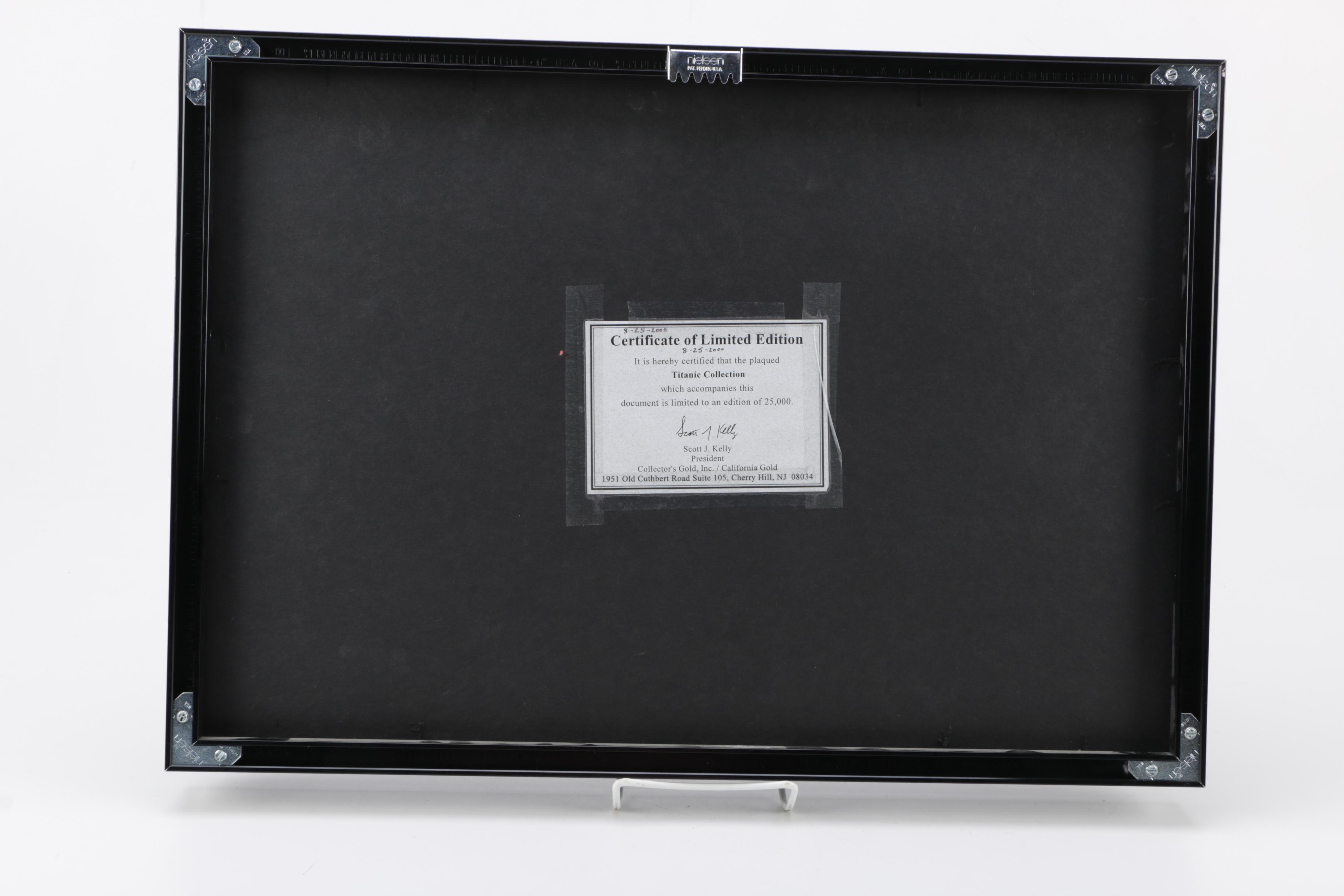 Limited Edition "Titanic" Display in Frame