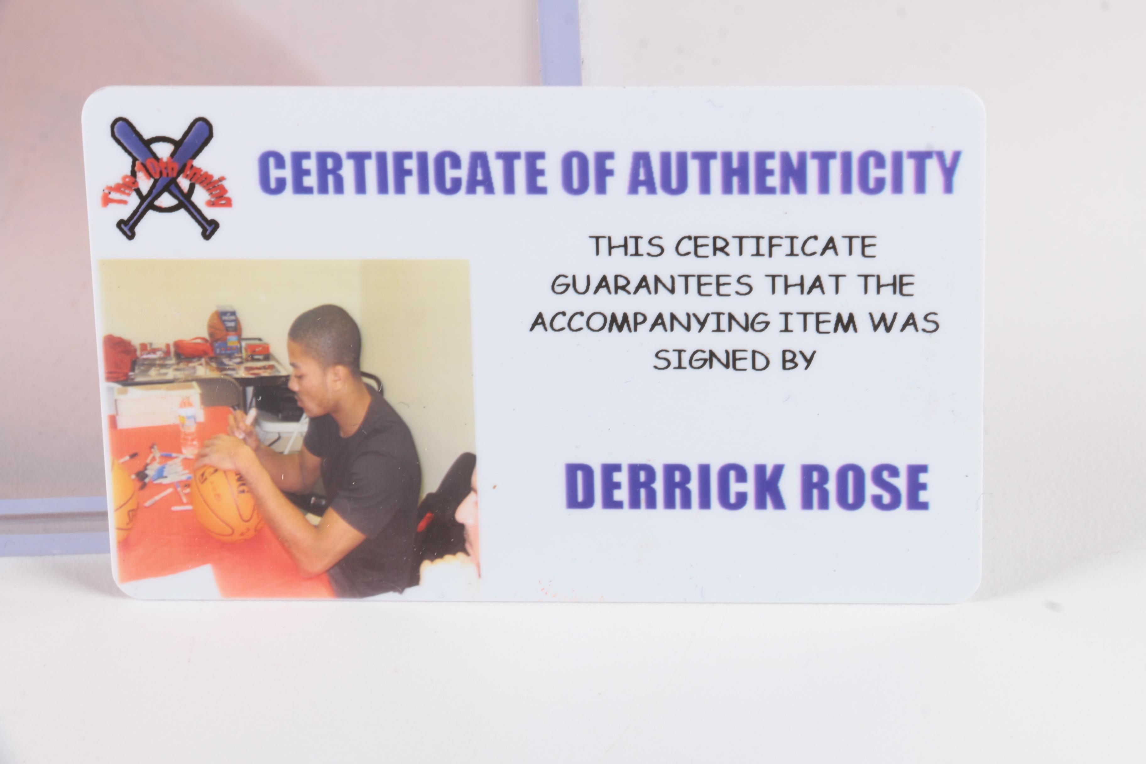 Derrick Rose Signed Chicago Bulls Basketball
