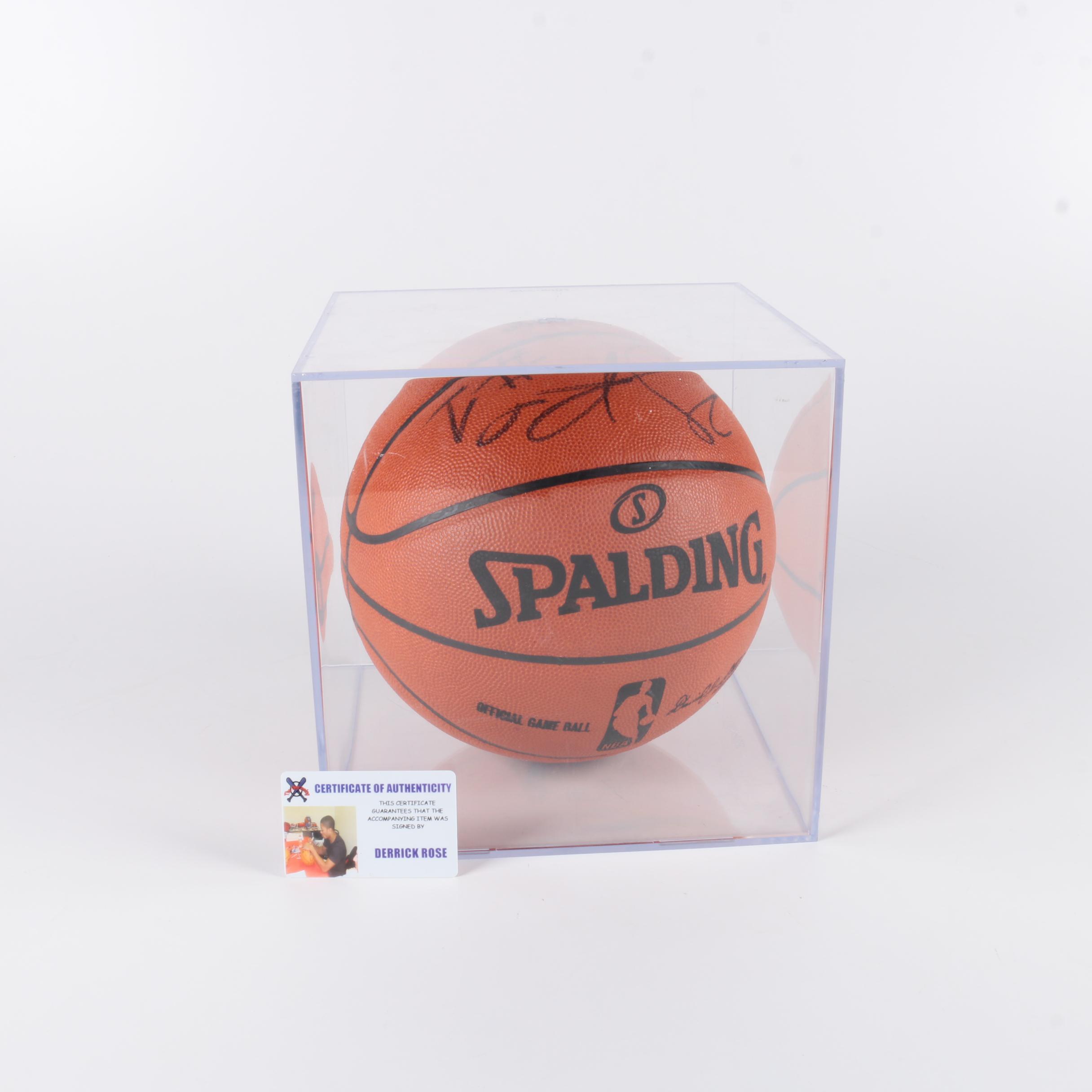 Derrick Rose Signed Chicago Bulls Basketball