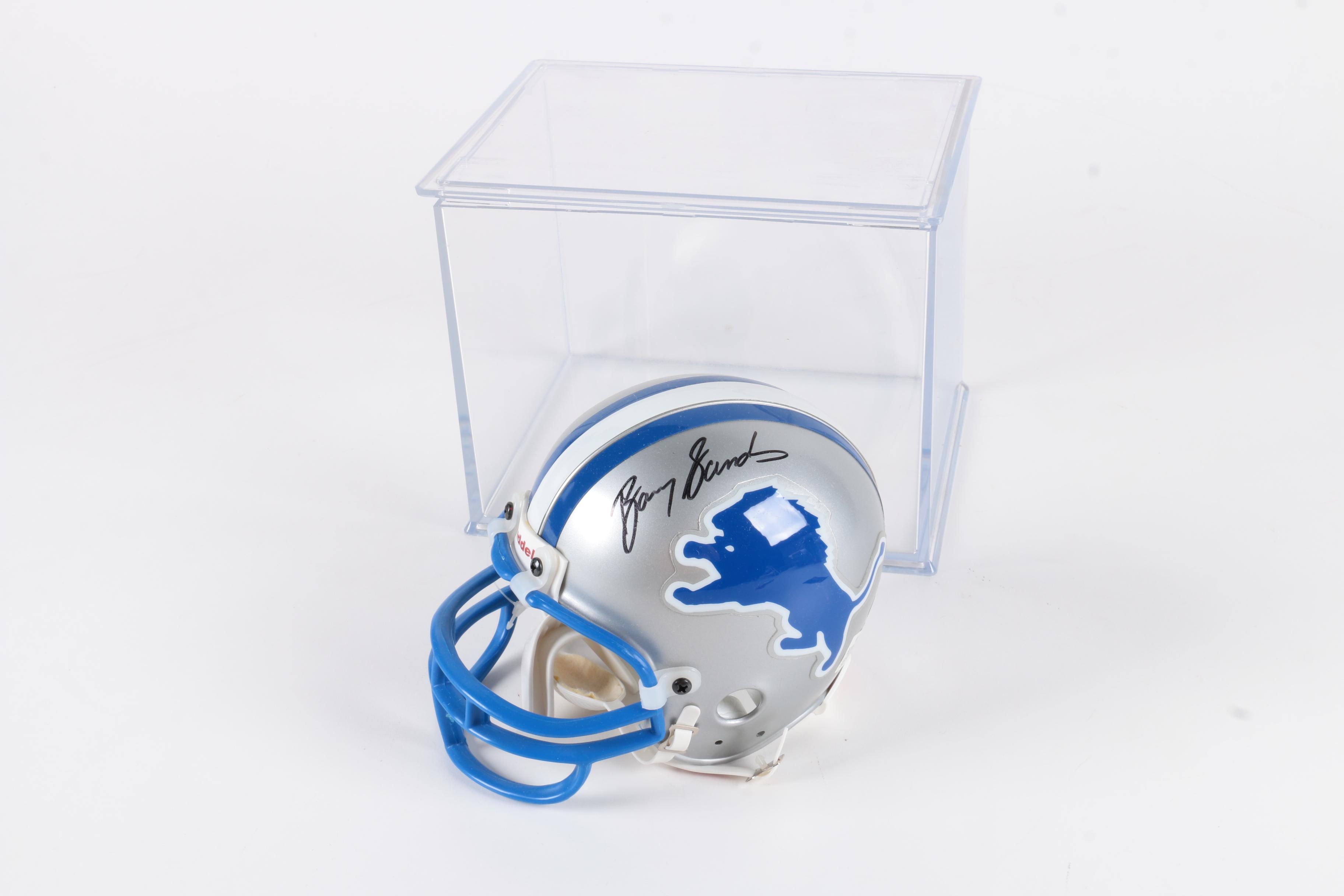 Barry Sanders Autographed Detroit Lions Replica Helmet