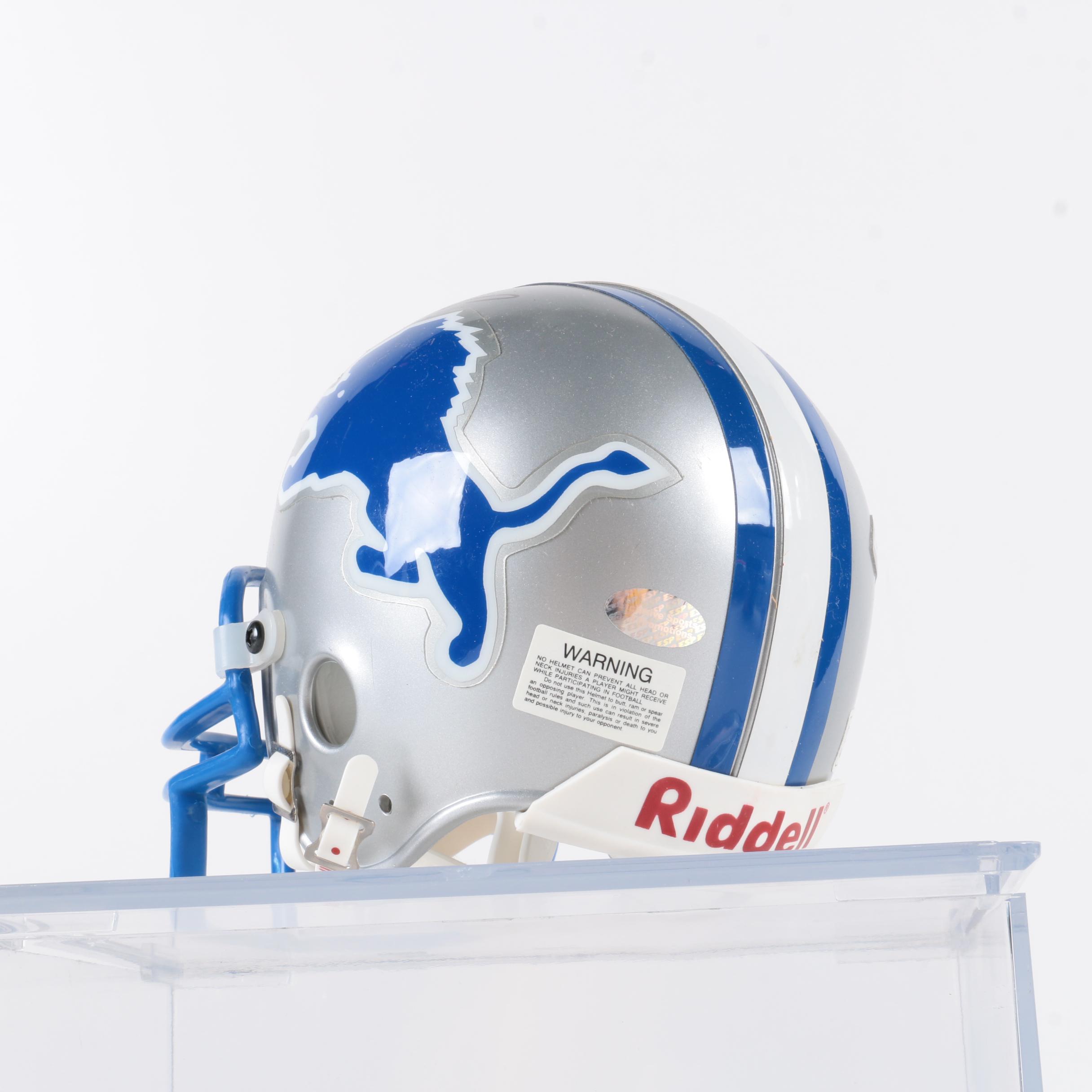 Barry Sanders Autographed Detroit Lions Replica Helmet