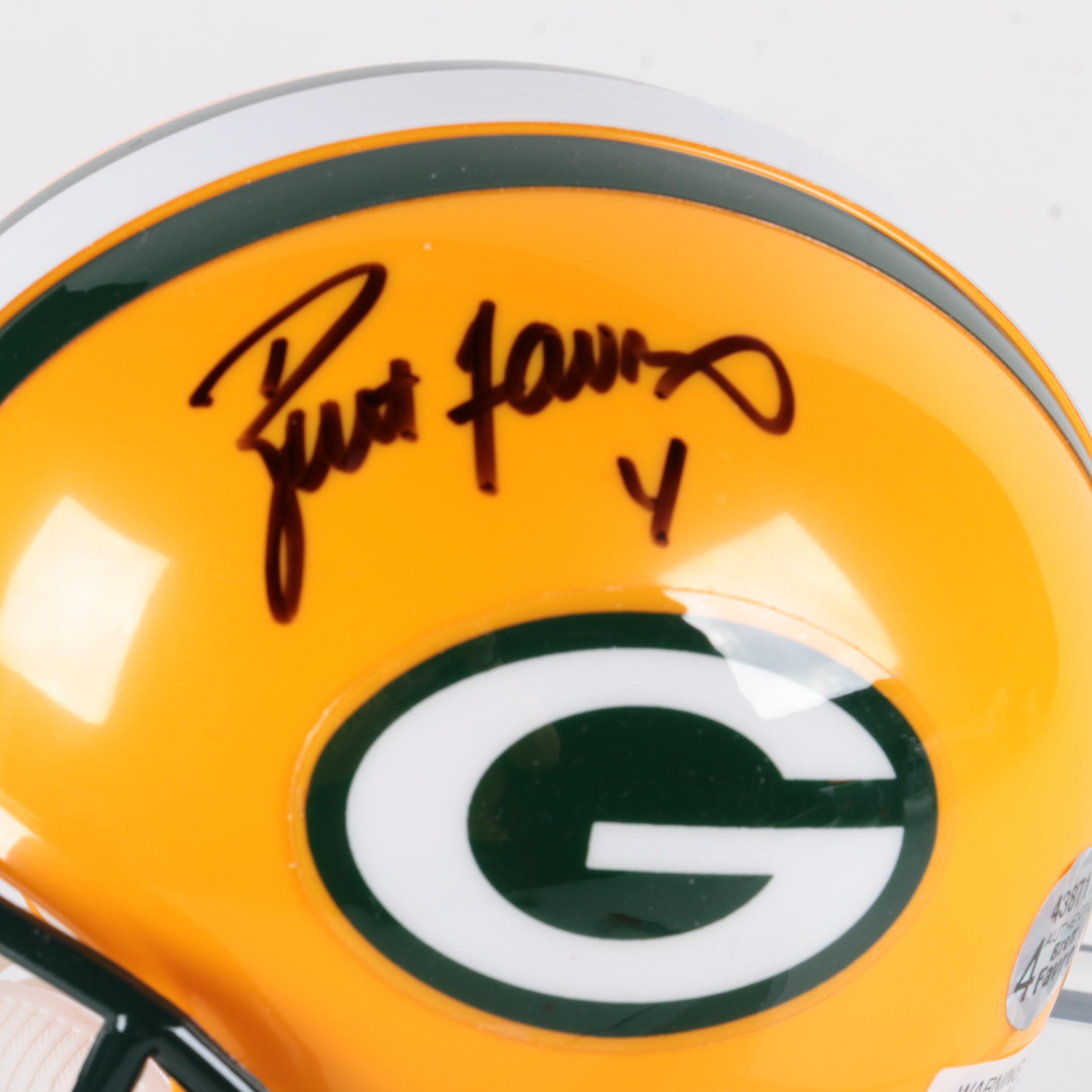 Brett Favre Autographed Green Bay Packers Replica Helmet