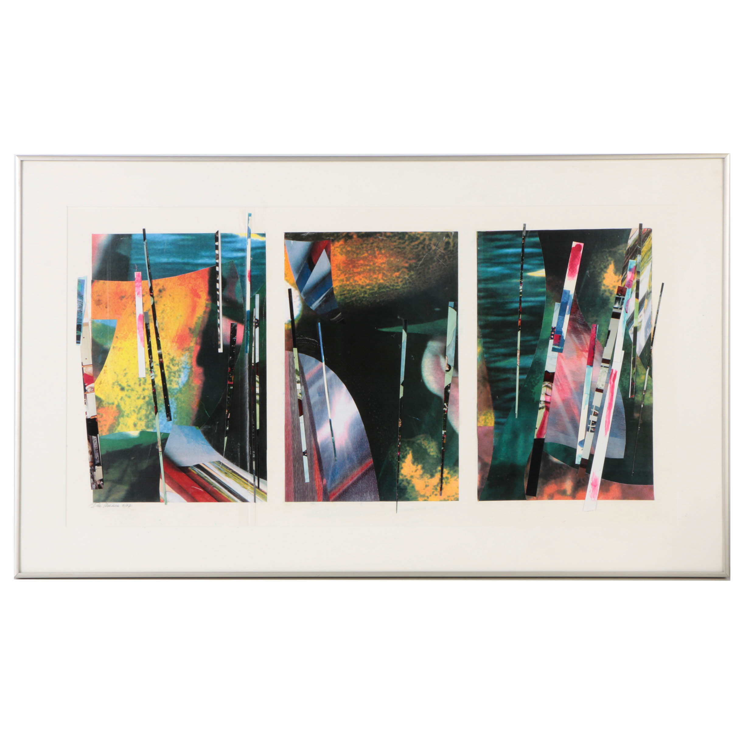 Don Werner Digital Photo Collage on Paper of Abstracted Scene