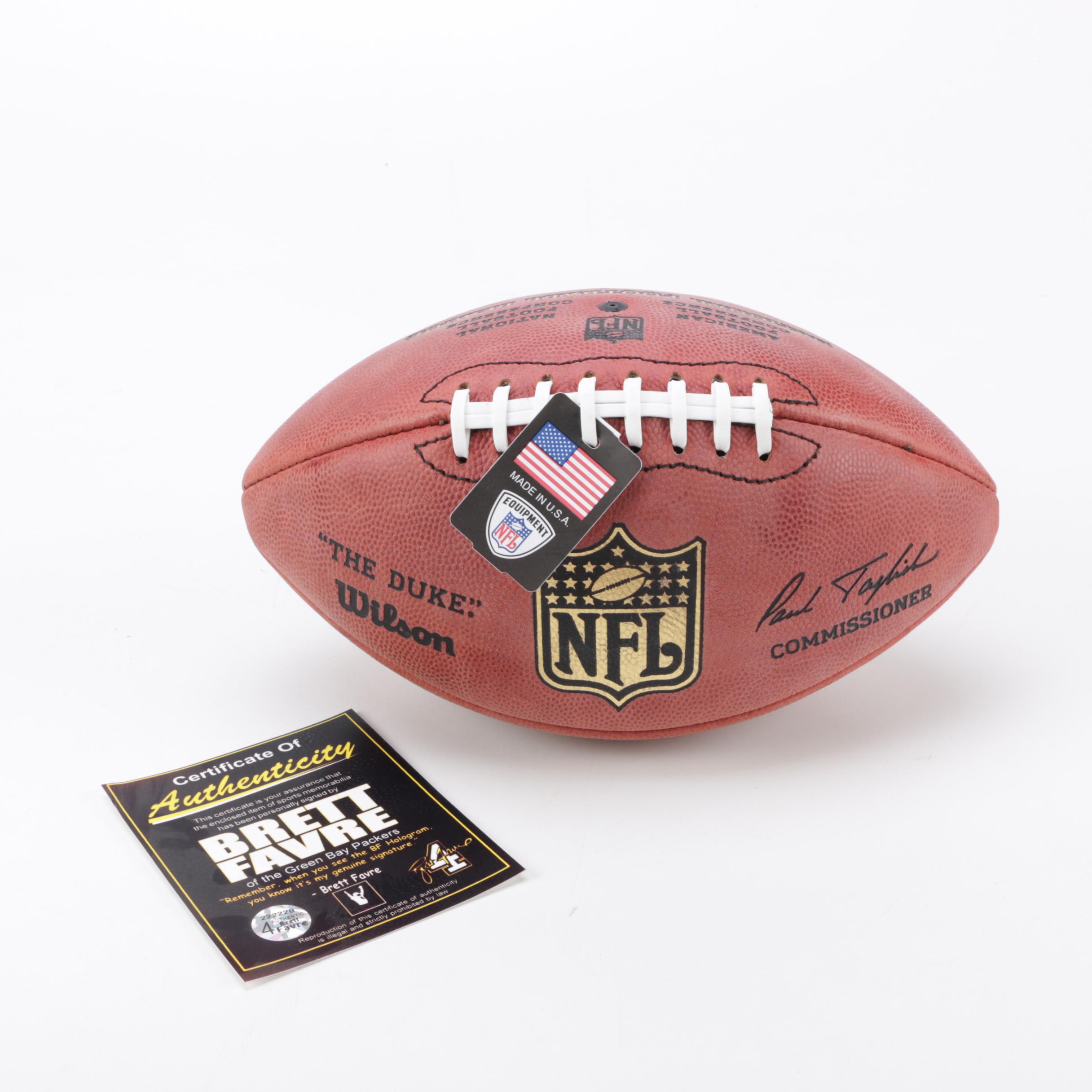 Brett Favre Signed Football