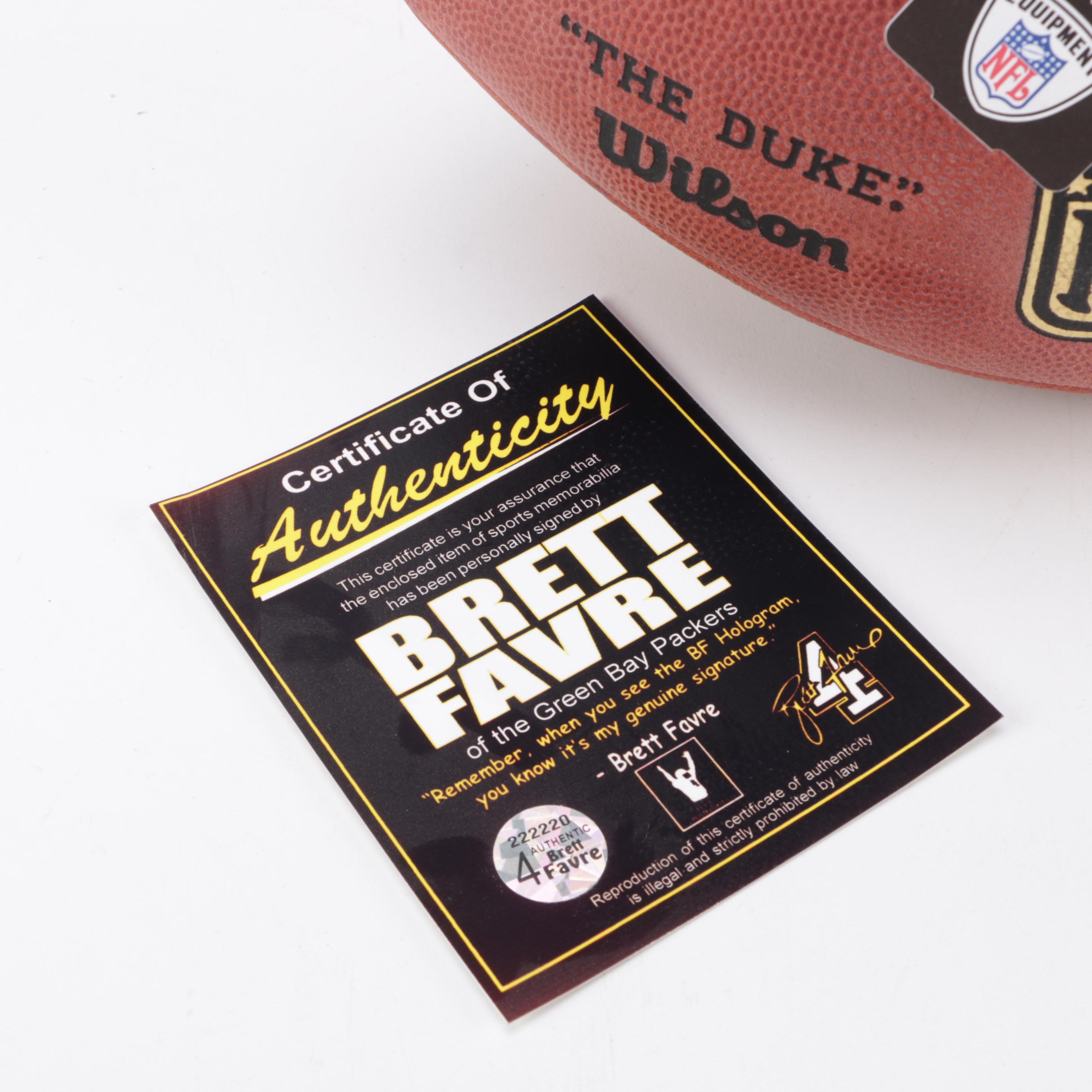 Brett Favre Signed Football