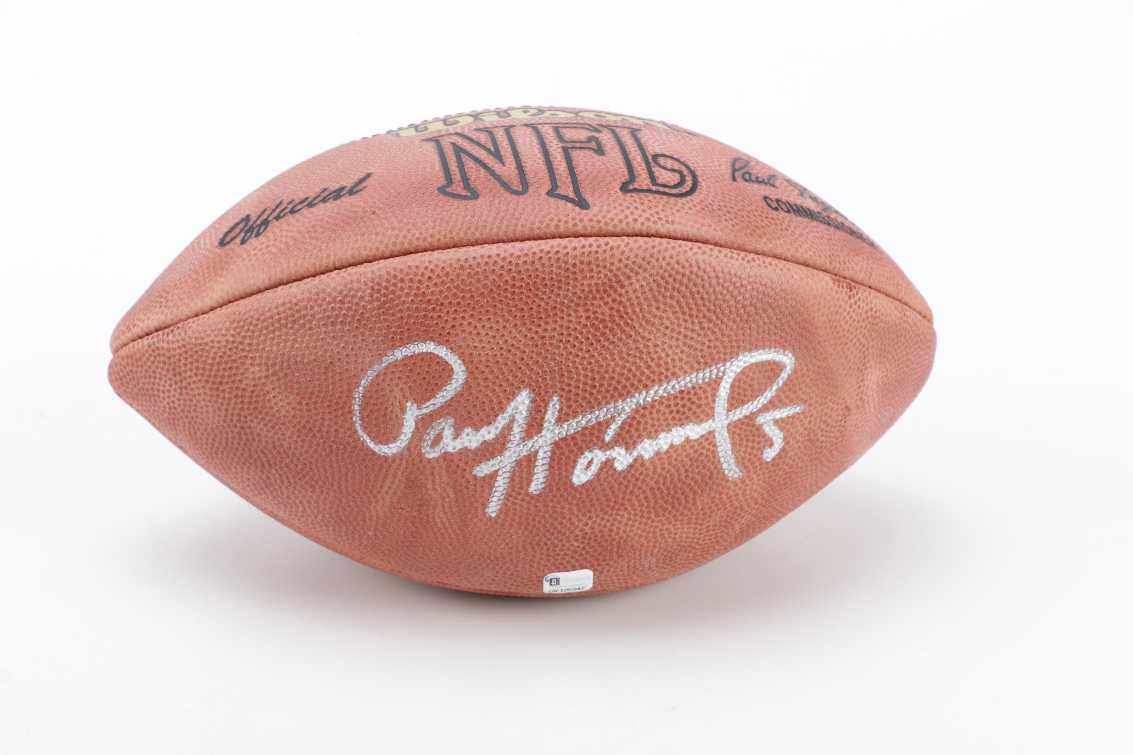 Paul Hornung Autographed Football