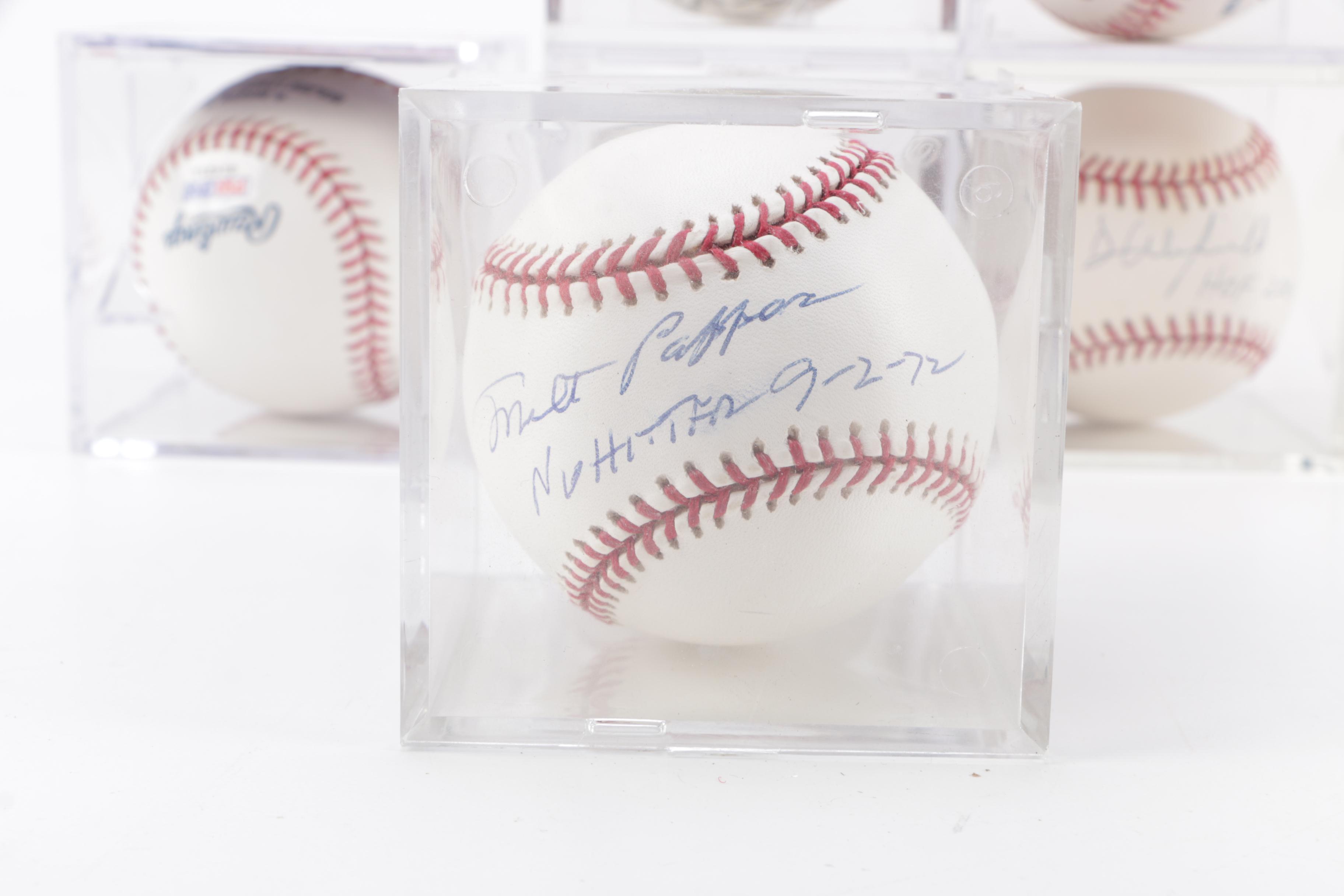 Signed Baseballs Including Lou Pinella