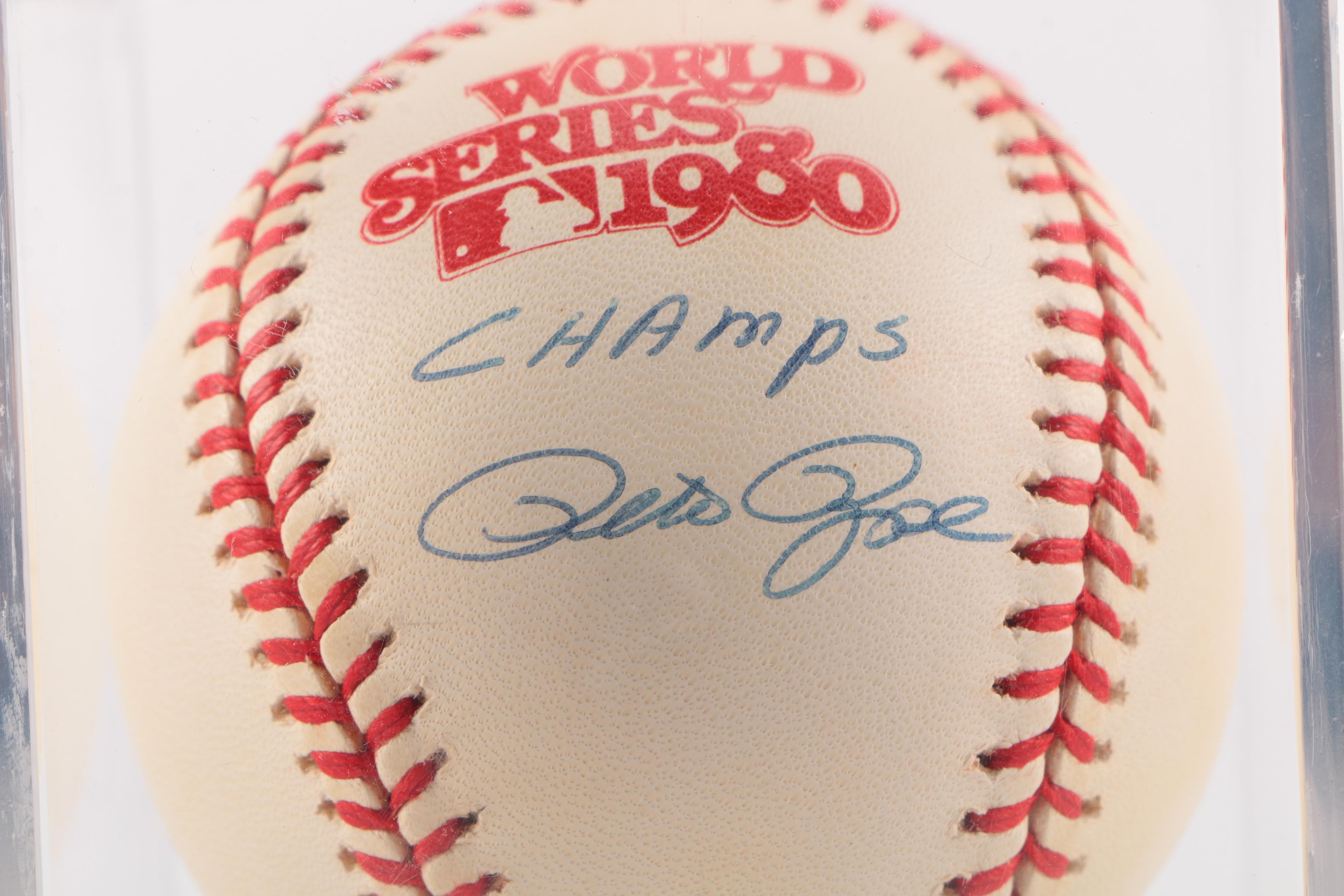 Pete Rose Signed 1980 World Series Baseball