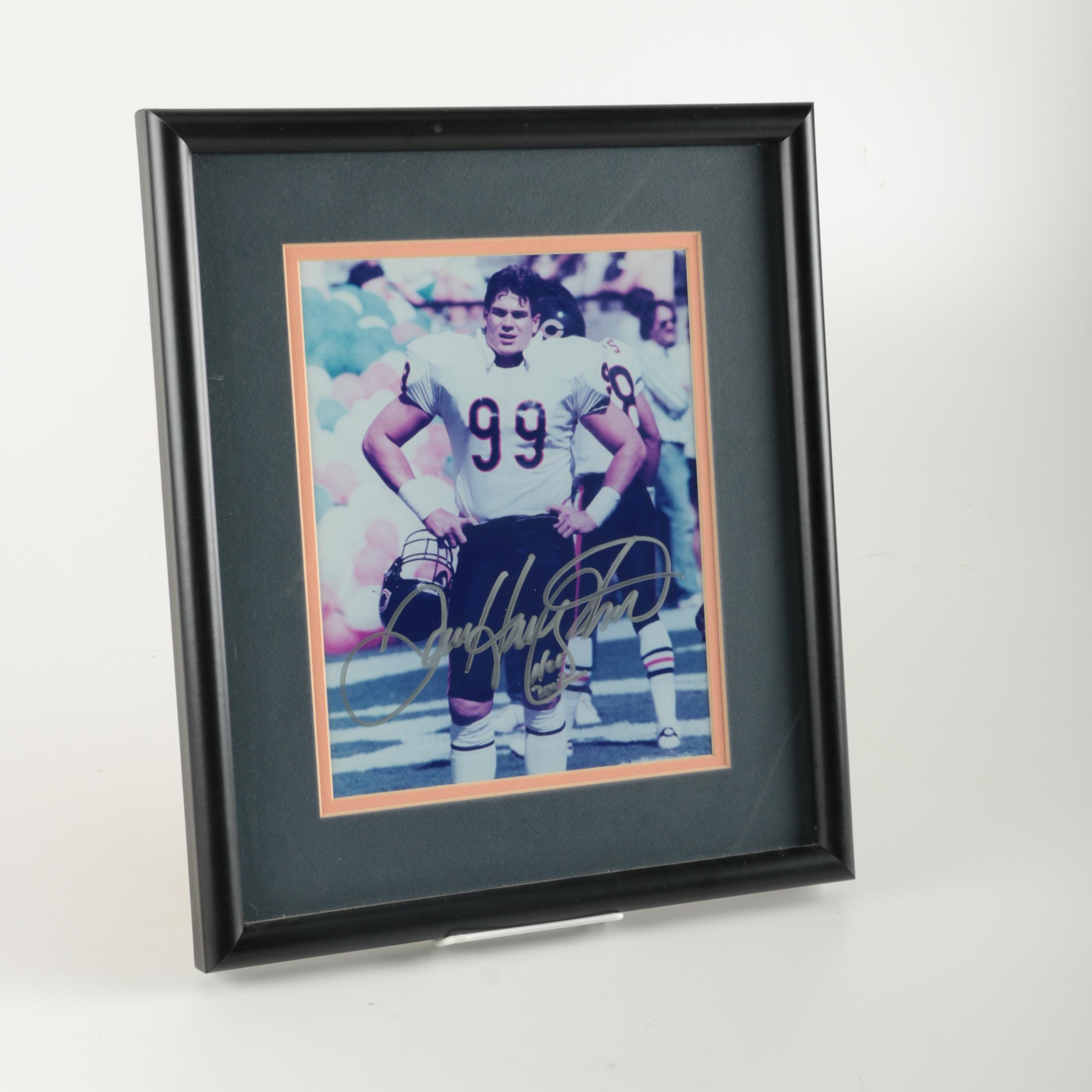 Signed Dan Hampton Chicago Bears Photo