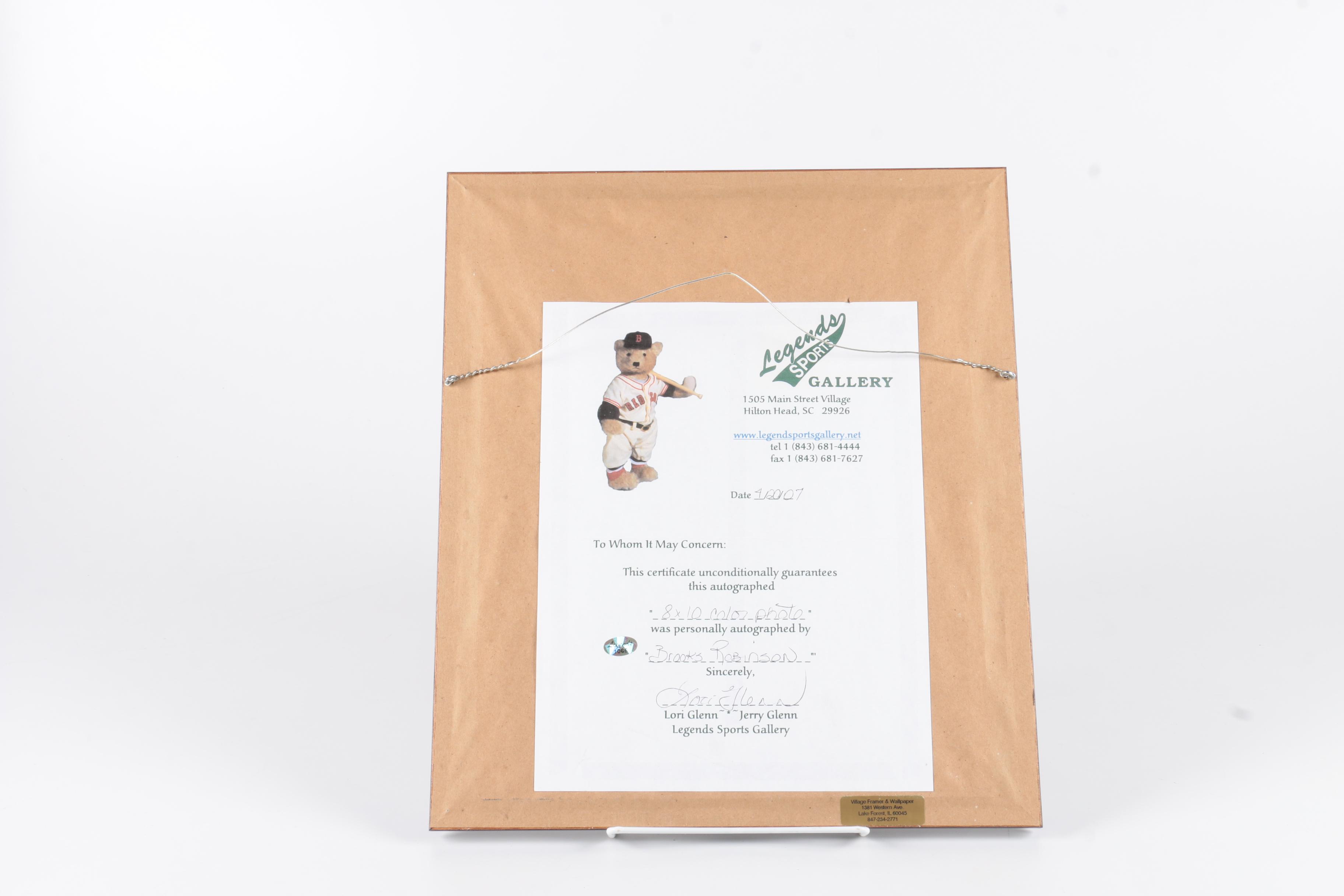 Signed Brooks Robinson Photograph