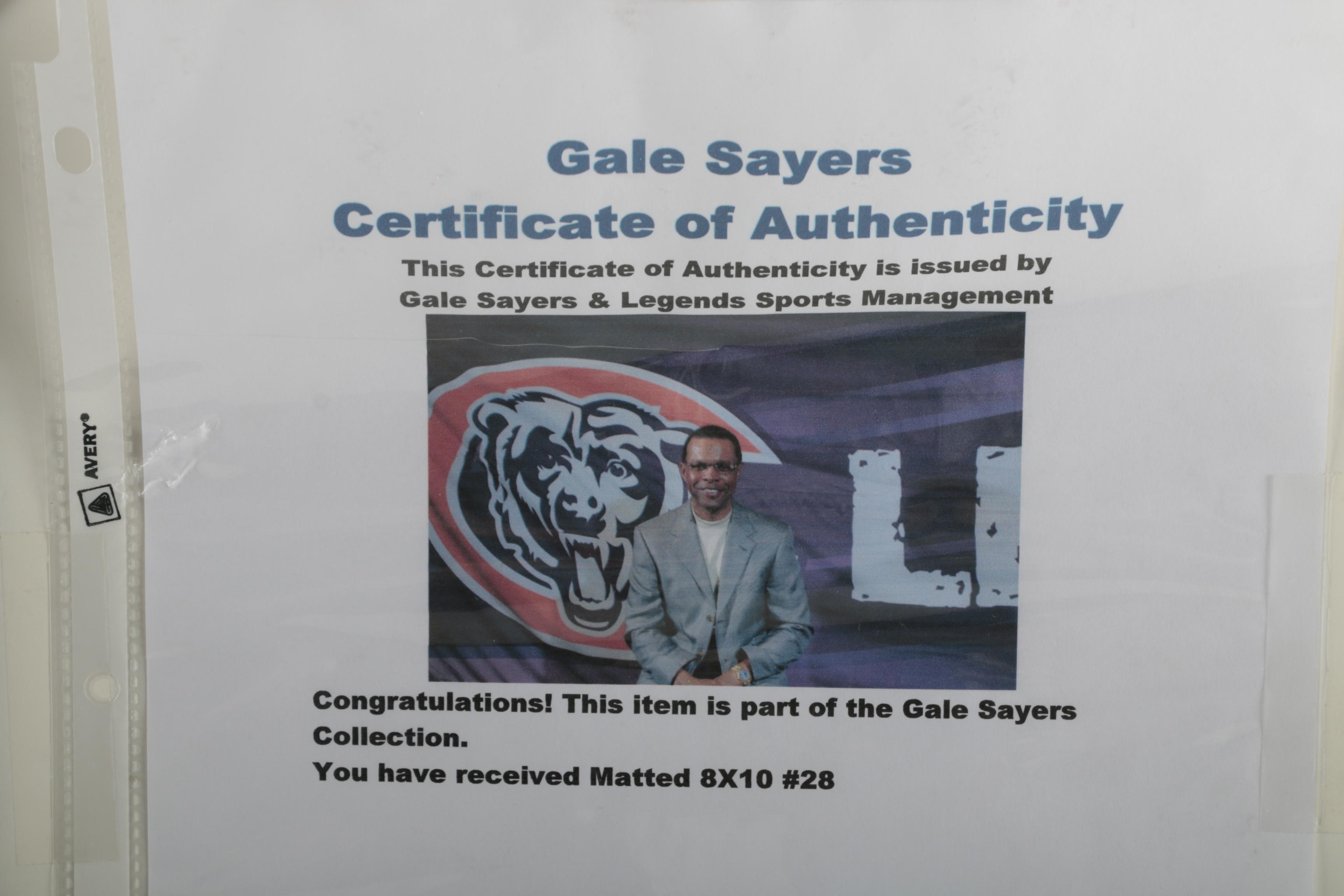 Gale Sayers Signed Lithograph