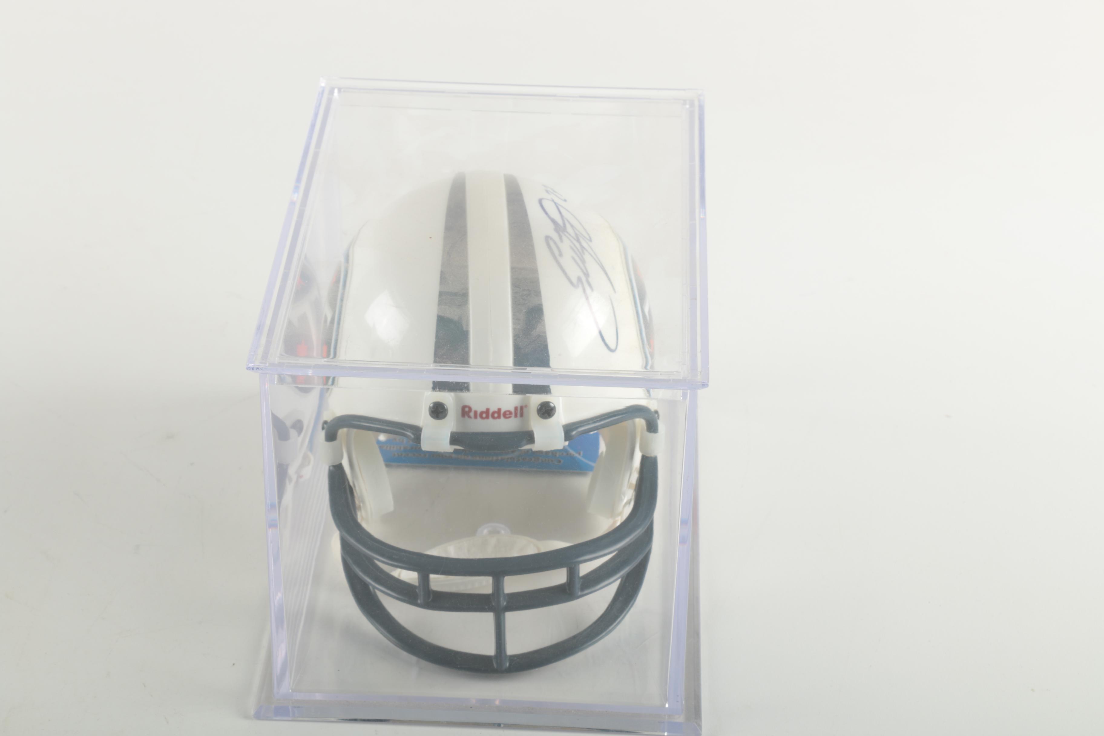 Eddie George Signed Titans Mini Helmet