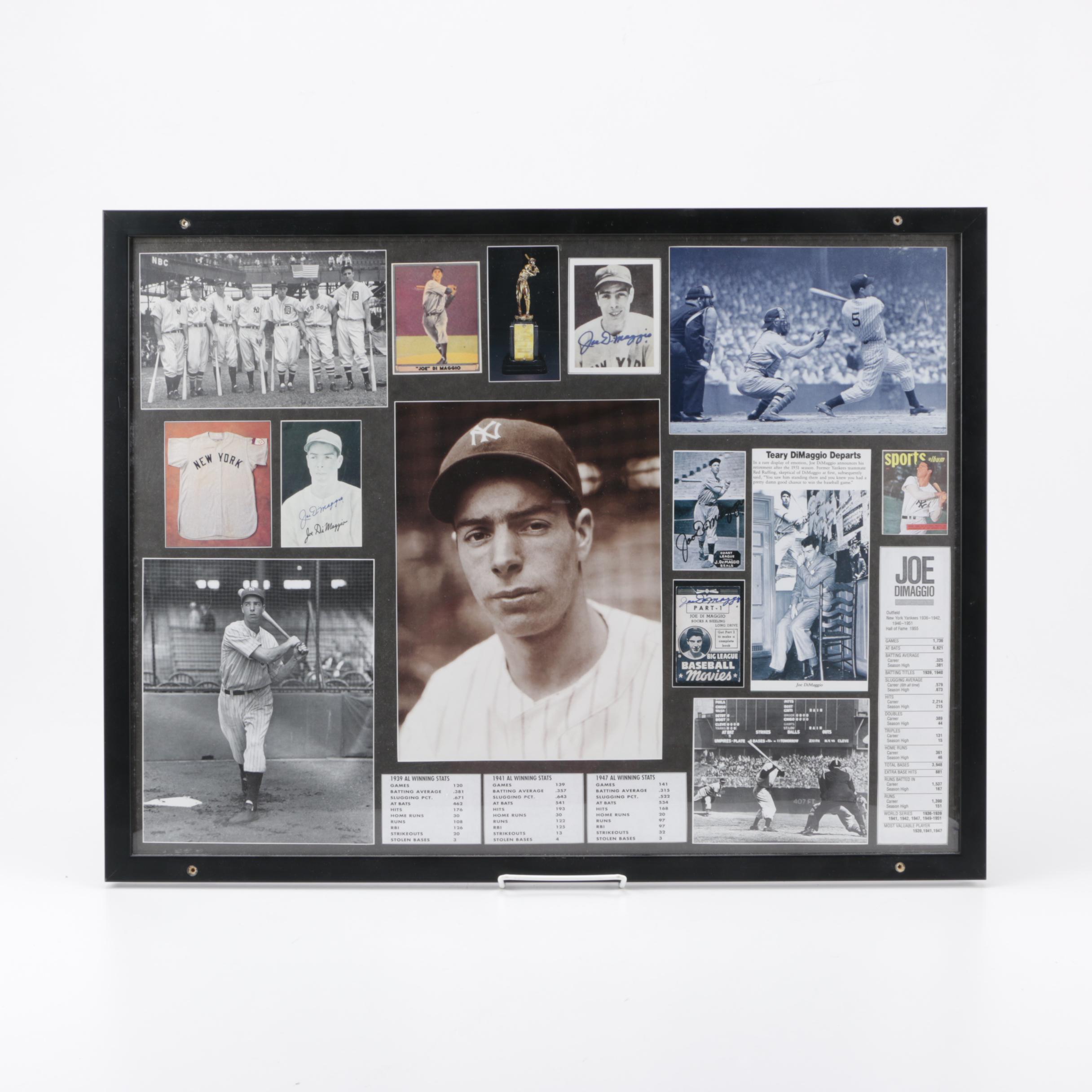 Collage of Joe DiMaggio Photographs