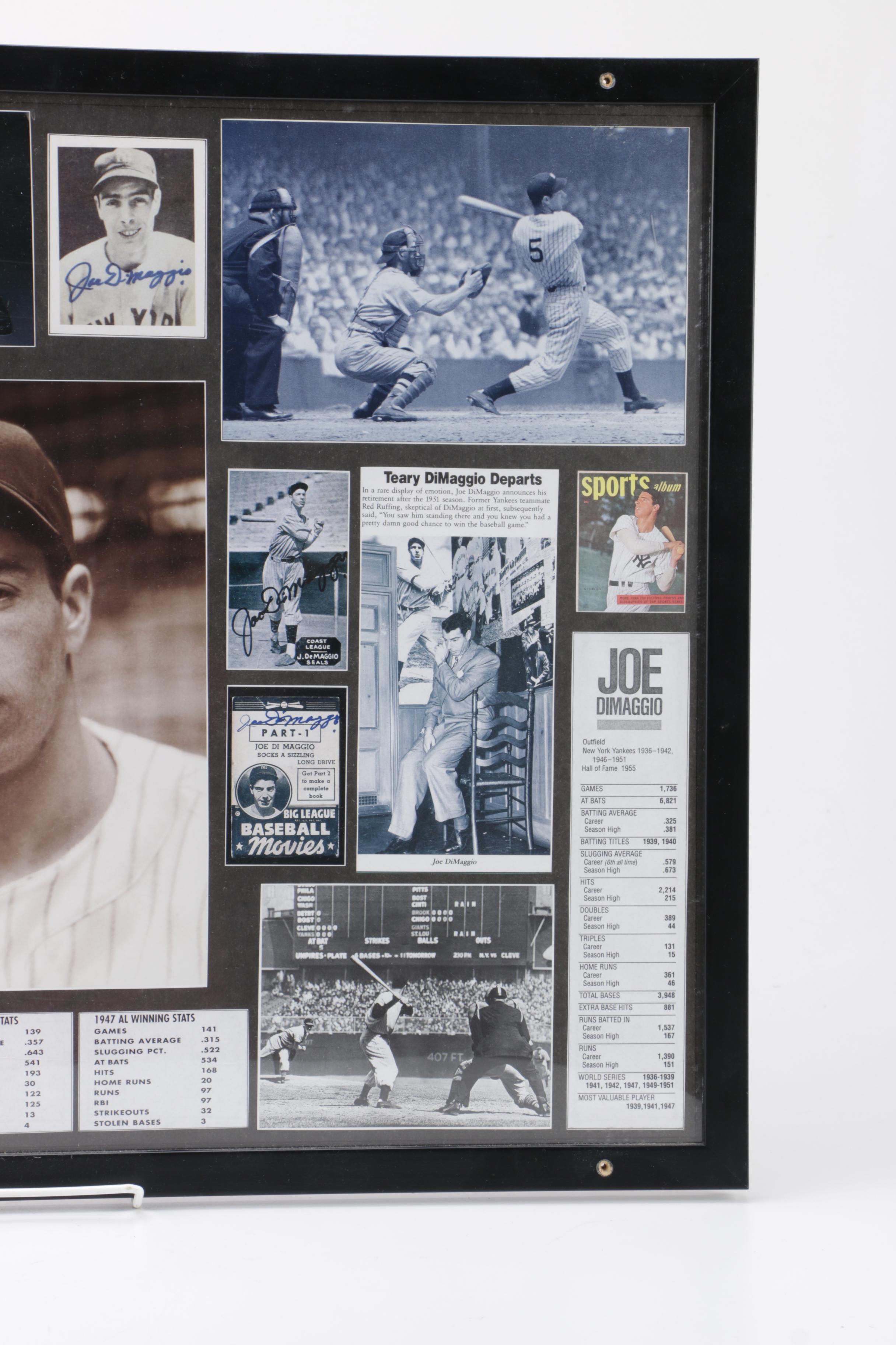 Collage of Joe DiMaggio Photographs