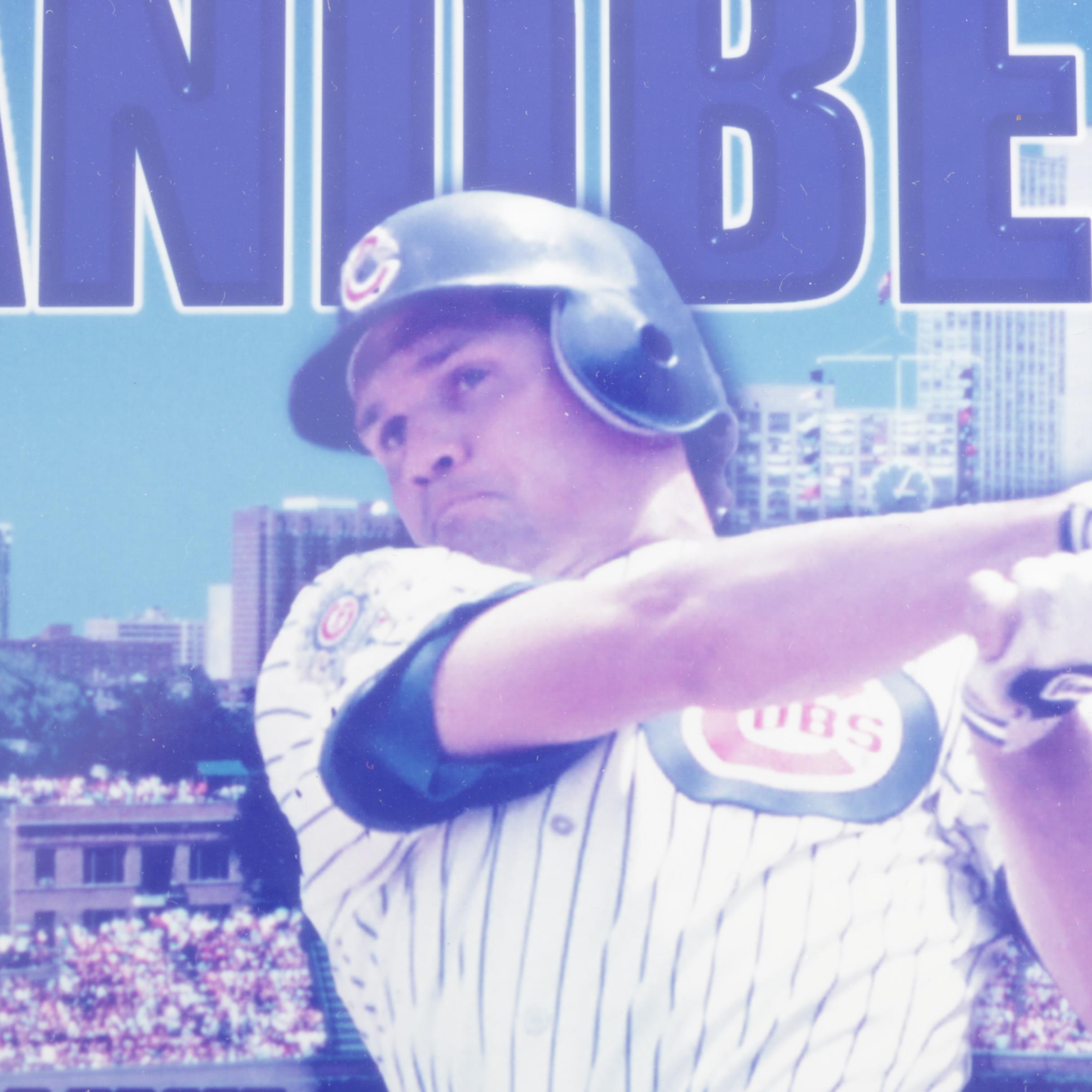 Framed Ryne Sandberg Photograph with Wrigley Field Dirt