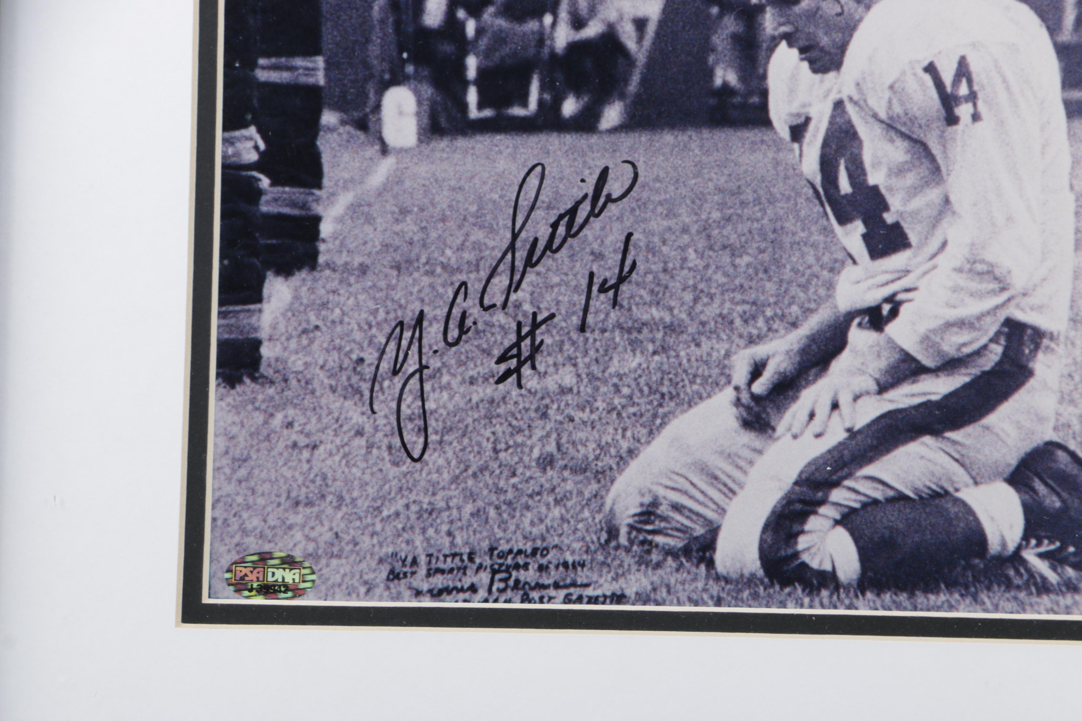 Y.A. Tittle Autographed Photo